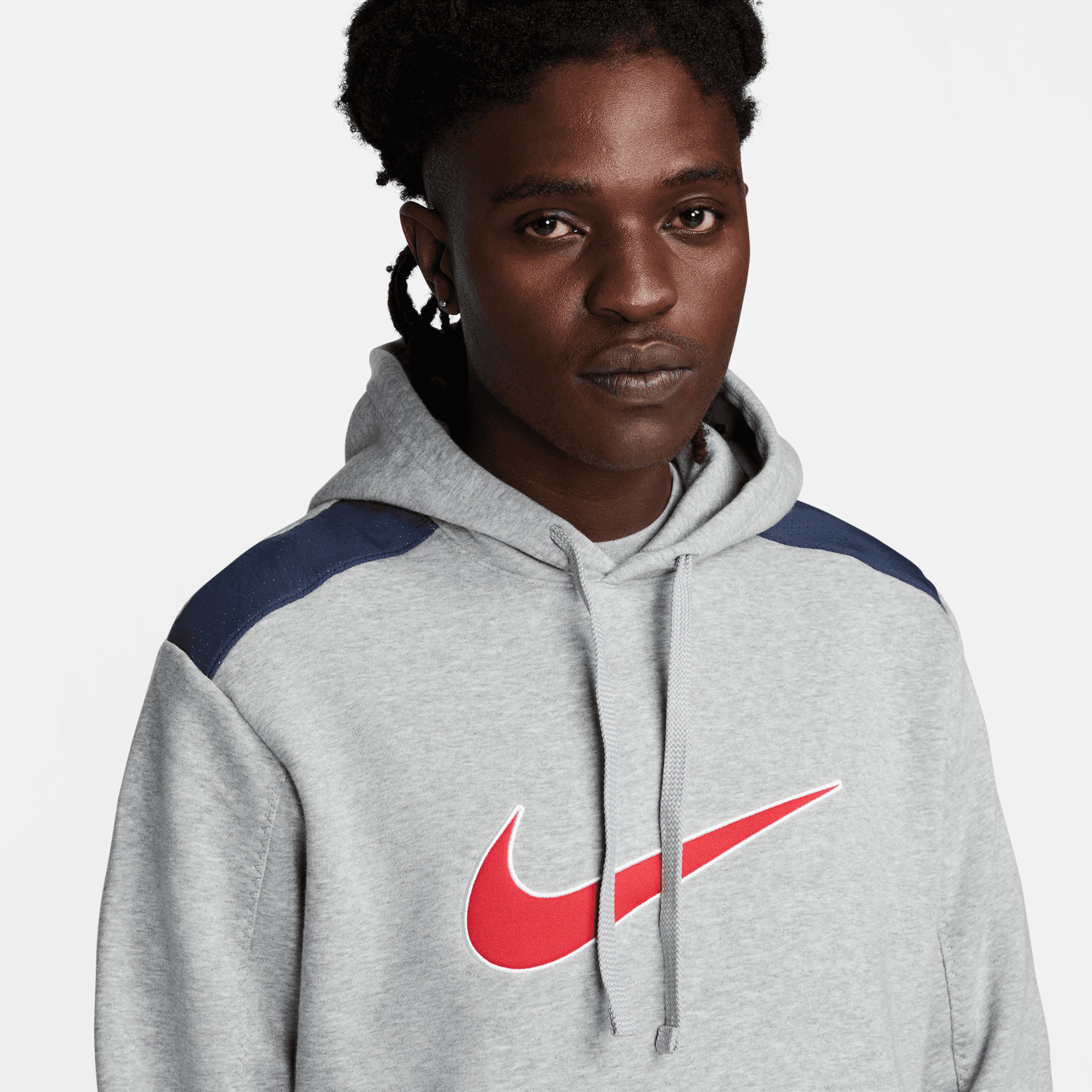 Nike Sportswear Fleece Erkek Gri Günlük Sweatshirt