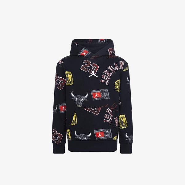 Jordan Essentials All-Over Printed Çocuk Siyah Sweatshirt