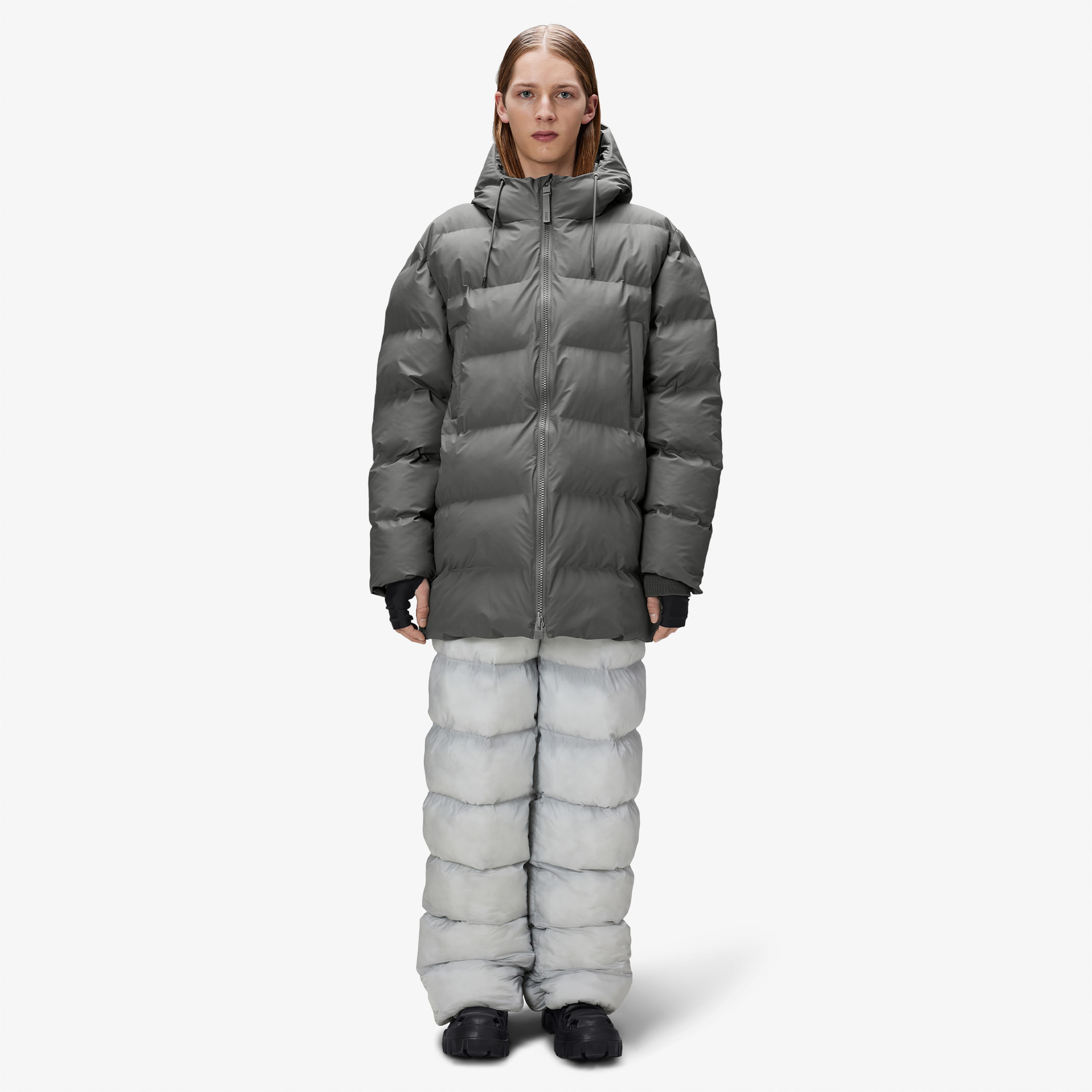 Rains Alta Puffer Kadın Gri Mont