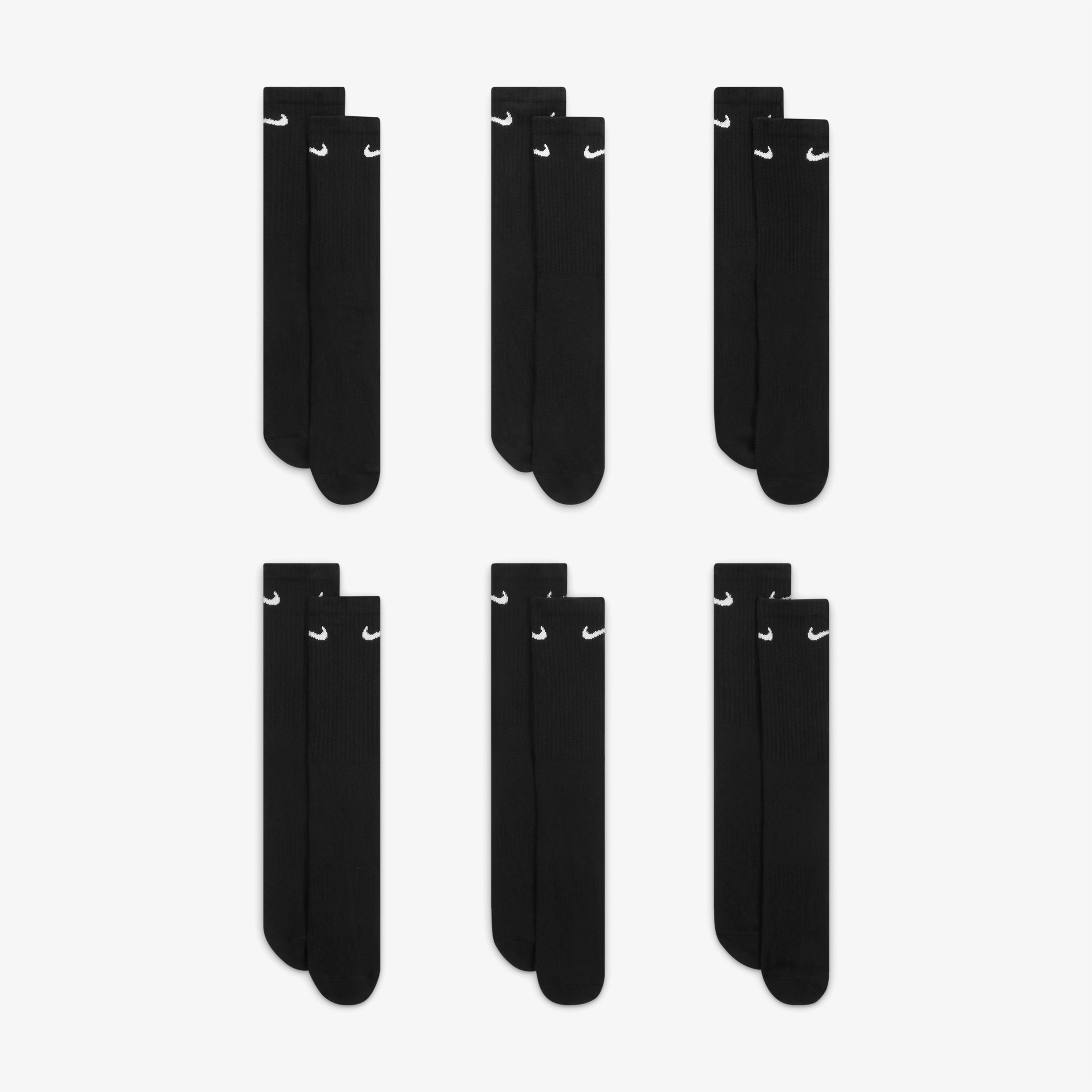 Nike  Everyday Cush Crw 6'lı  Erkek Beyaz Çorap