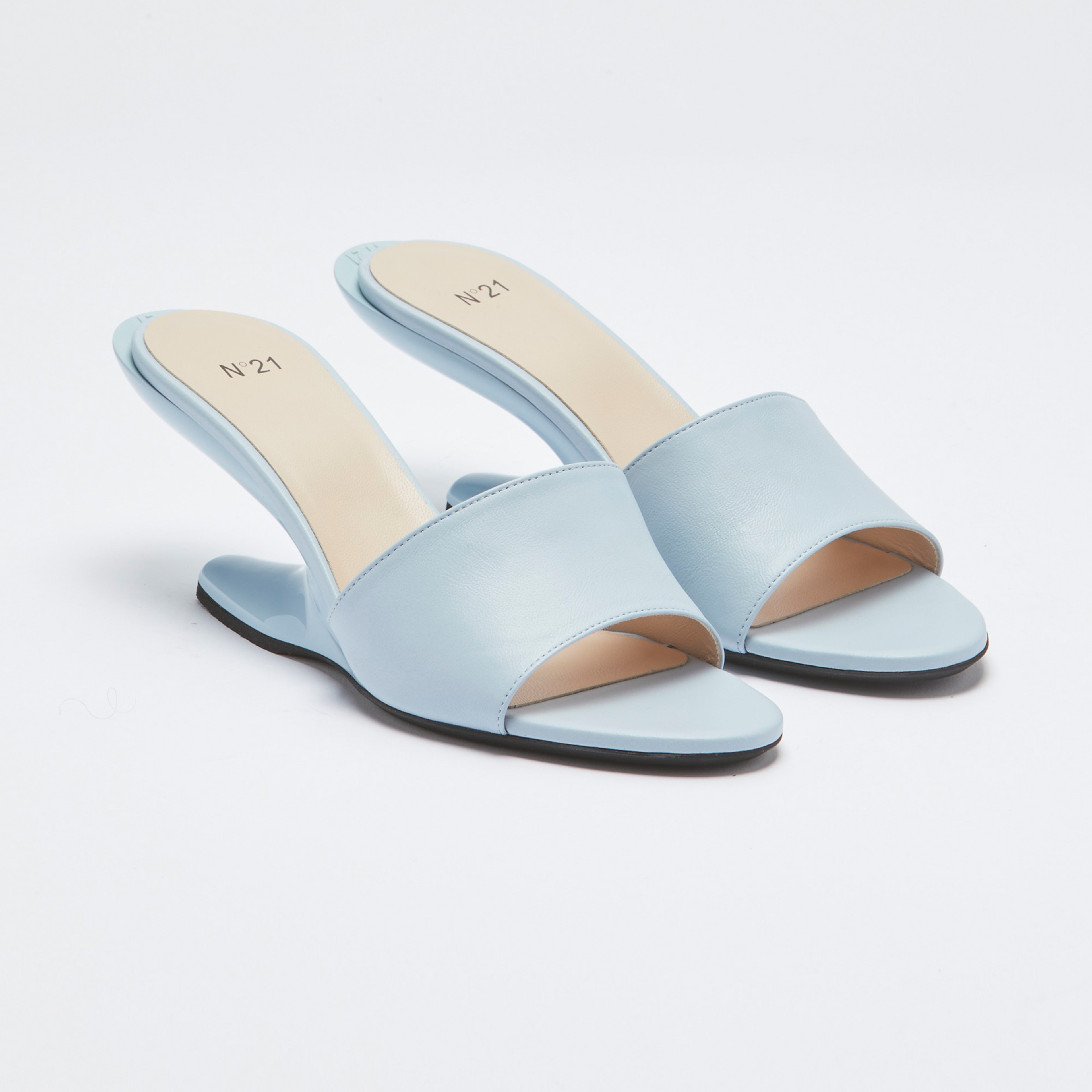 No. 21 Kadın Mavi Topuklu Terlik