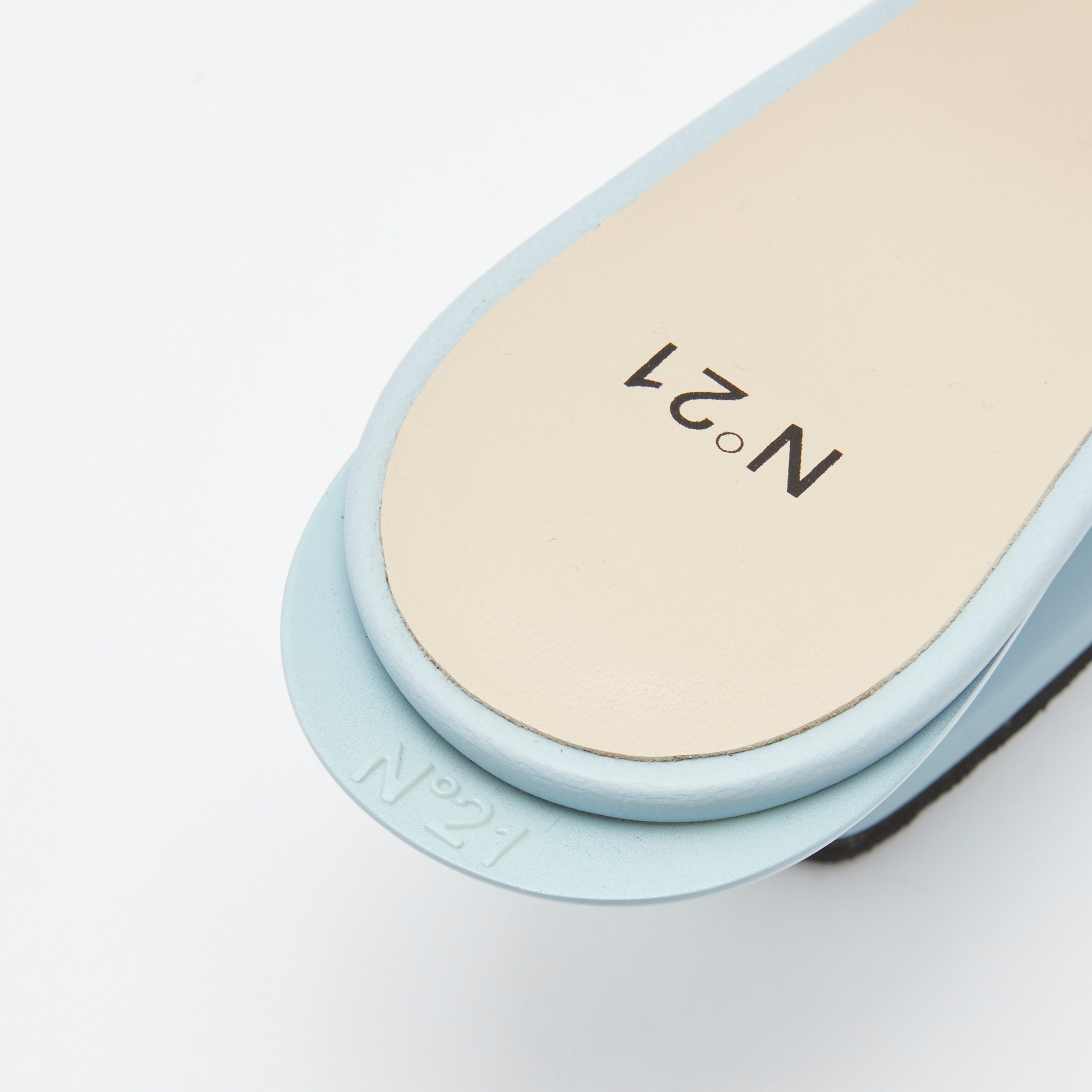 No. 21 Kadın Mavi Topuklu Terlik