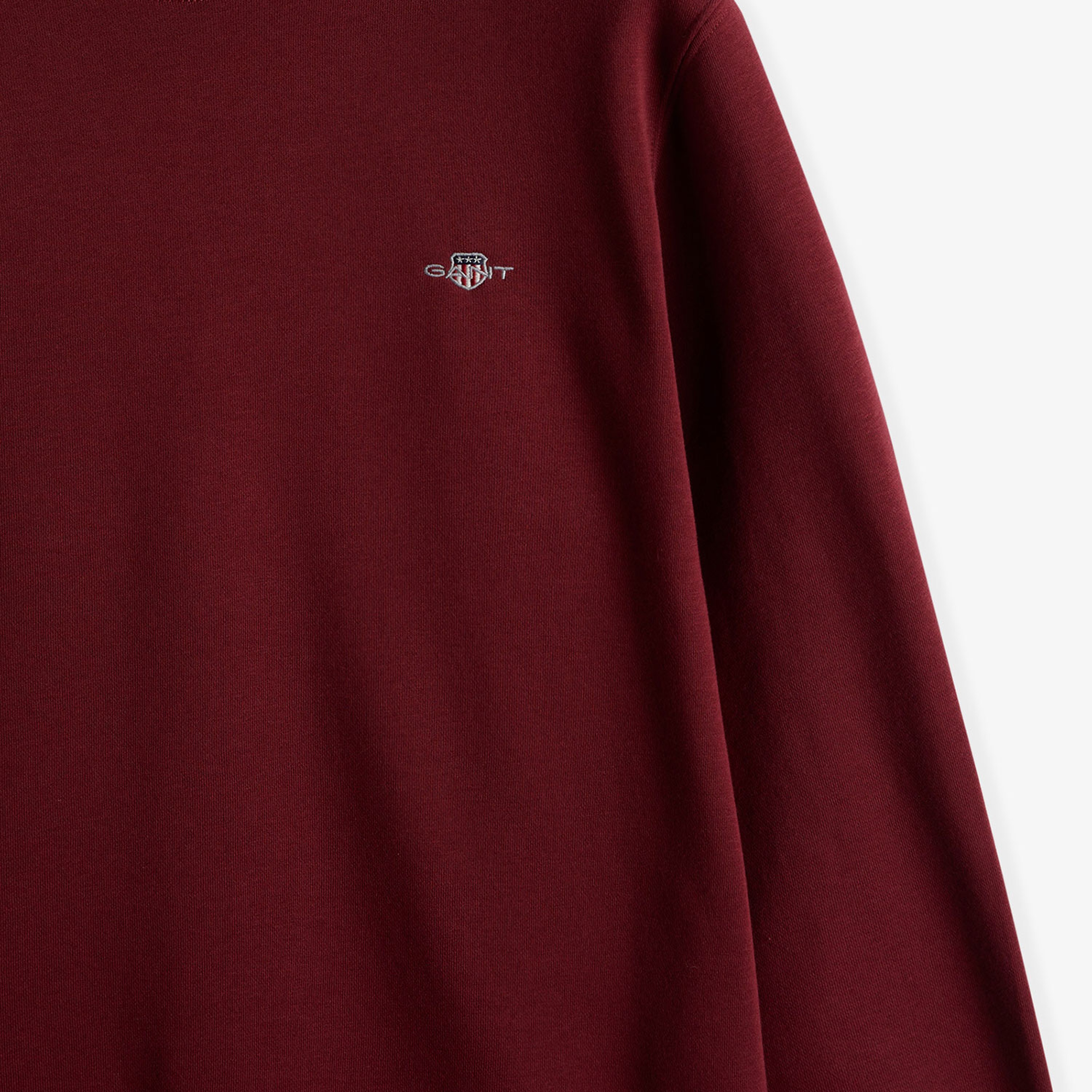 GANT Erkek Bordo Regular Fit Bisiklet Yaka Sweatshirt