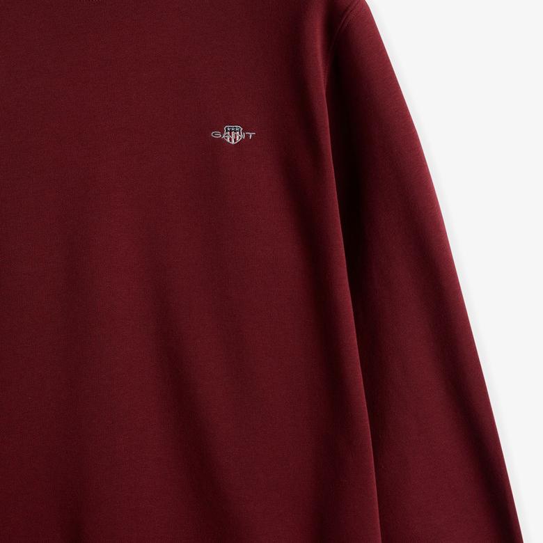 GANT Erkek Bordo Regular Fit Bisiklet Yaka Sweatshirt