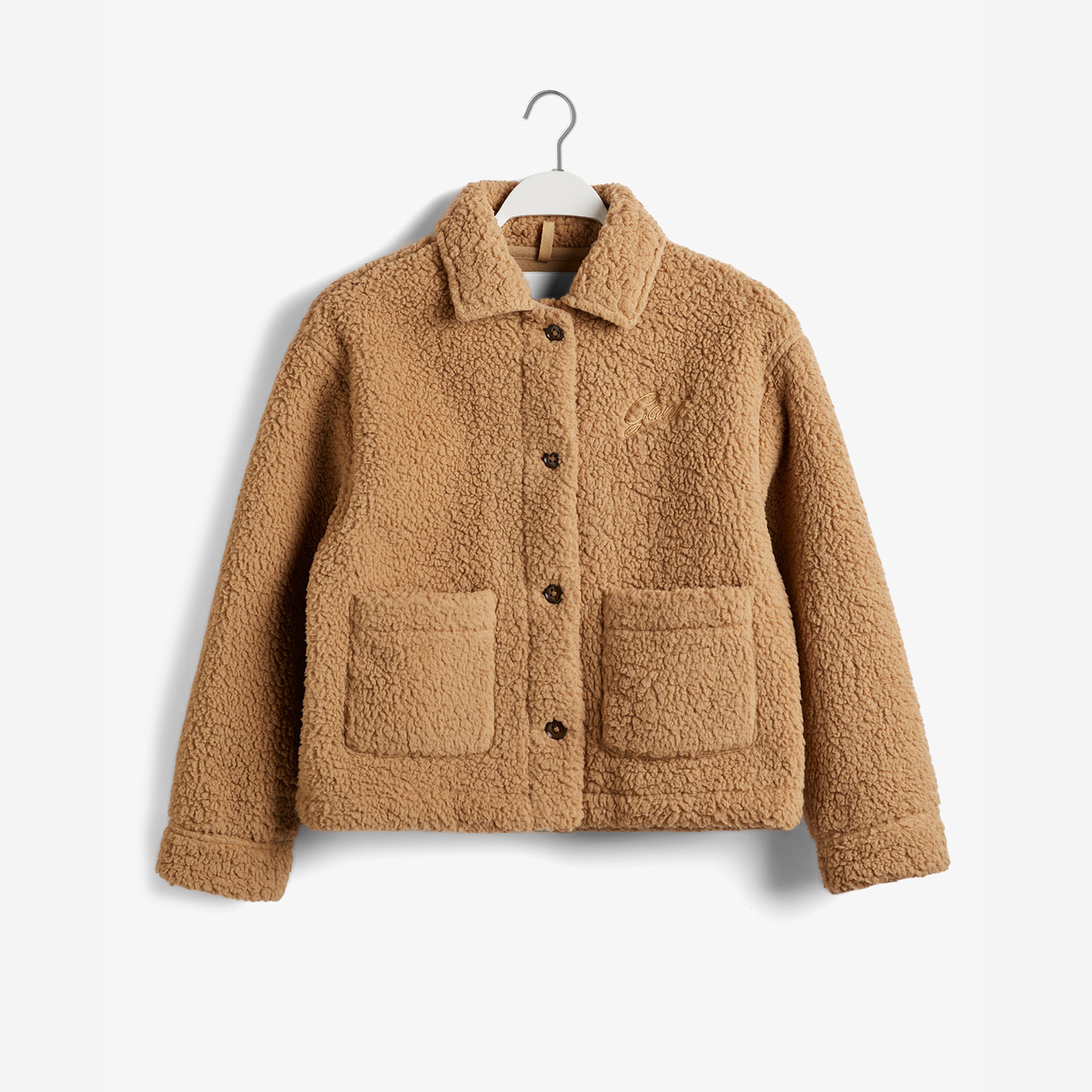 GANT Kadın Bej Gömlek Yaka Logolu Ceket