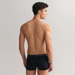GANT Erkek Siyah Slim Fit Logolu 3'lü Boxer
