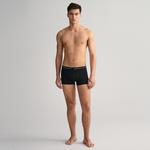GANT Erkek Siyah Slim Fit Logolu 3'lü Boxer