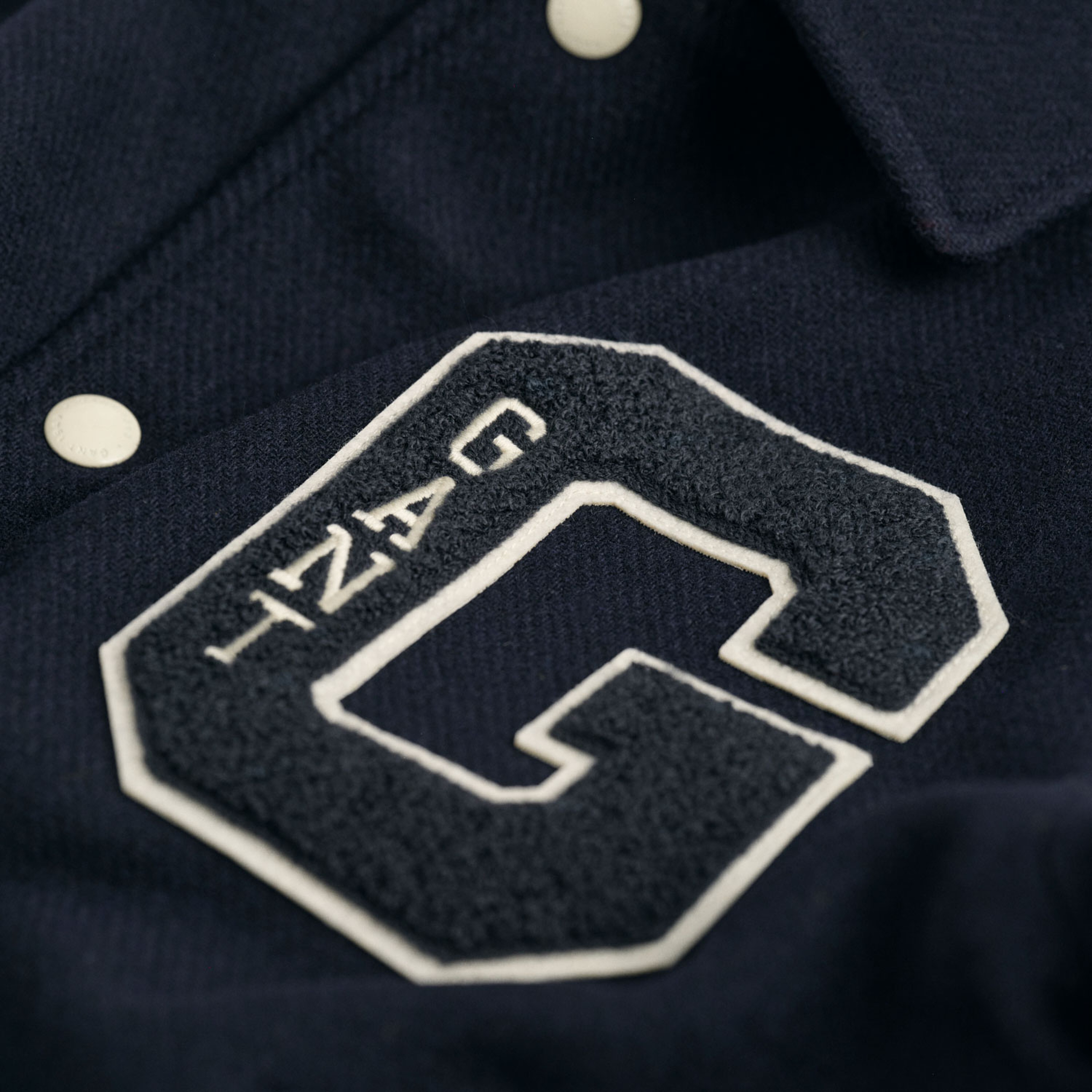 GANT Erkek Lacivert Klasik Yaka Logolu Ceket