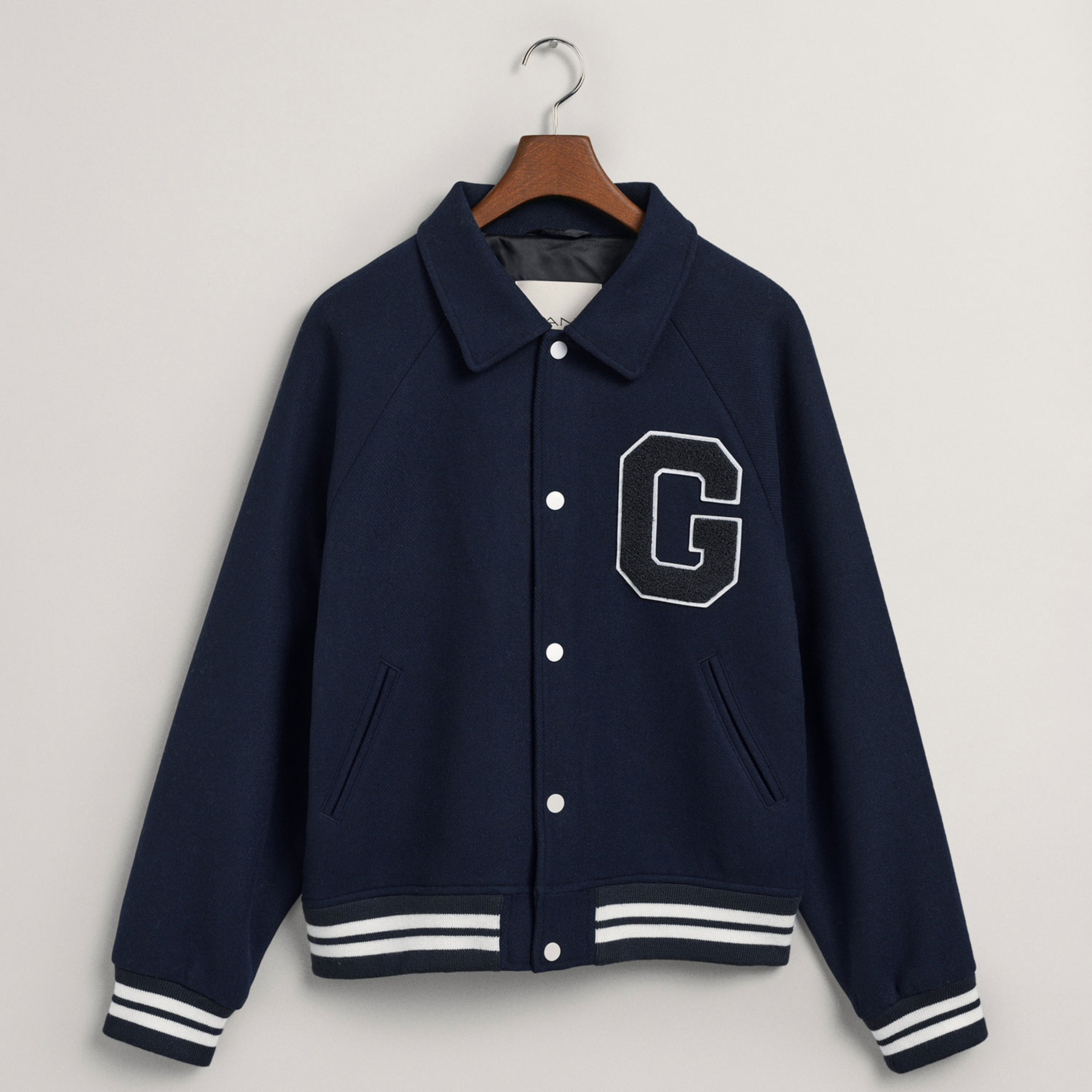 GANT Erkek Lacivert Klasik Yaka Logolu Ceket