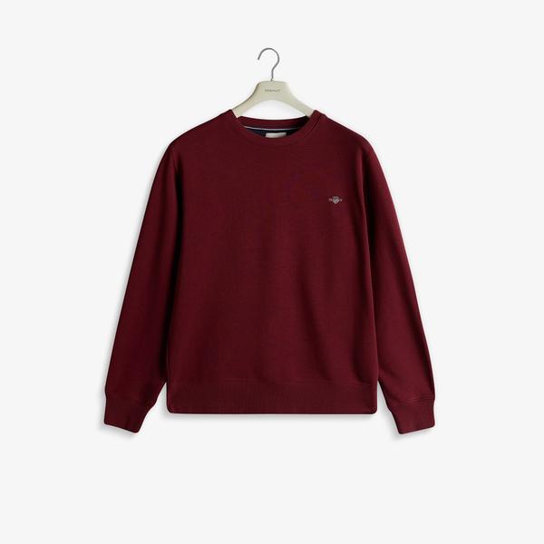 GANT Erkek Bordo Regular Fit Bisiklet Yaka Sweatshirt
