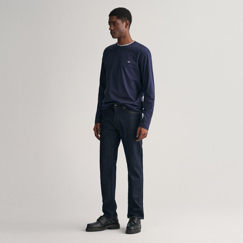Gant Erkek Lacivert Regular Fit Jean Pantolon