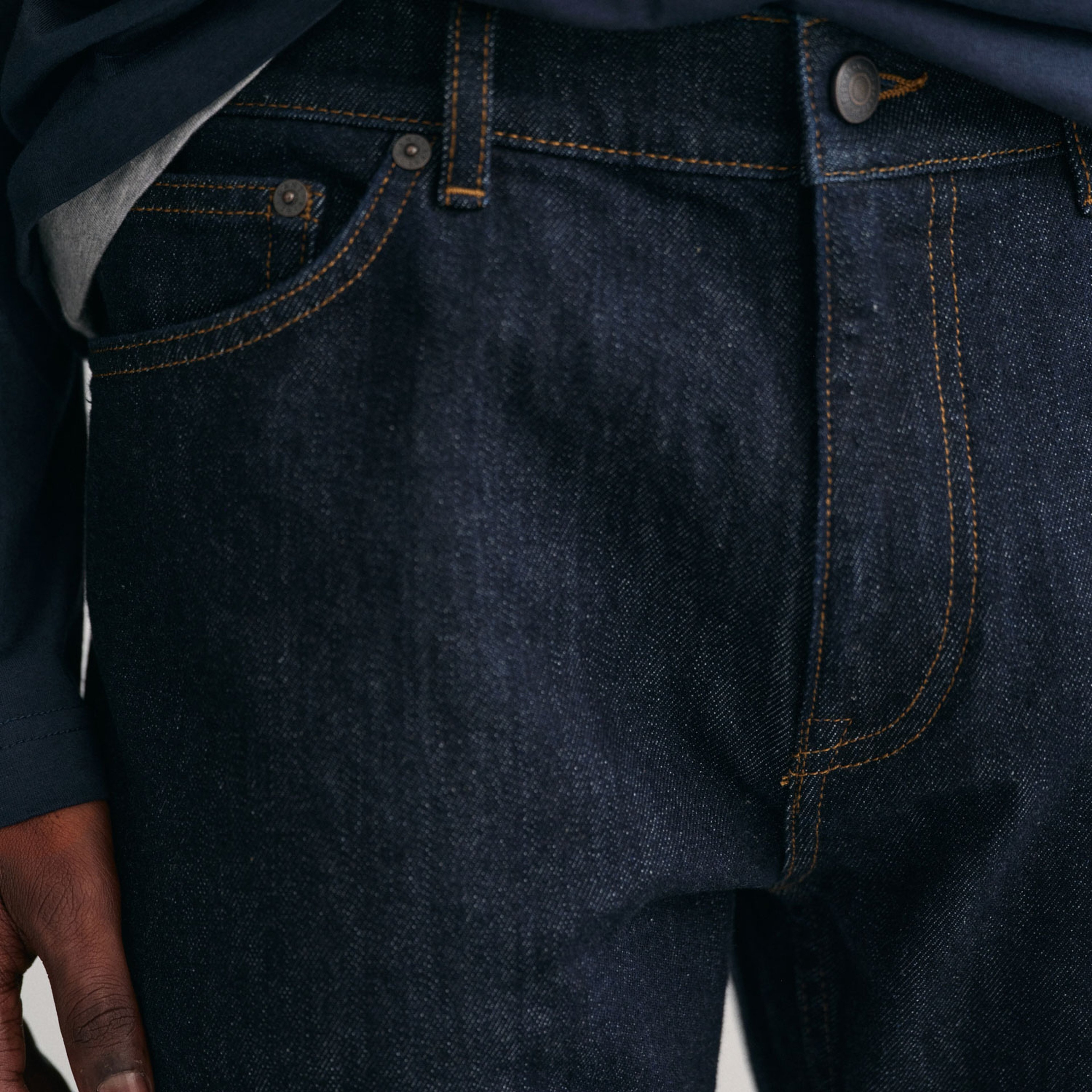 Gant Erkek Lacivert Regular Fit Jean Pantolon
