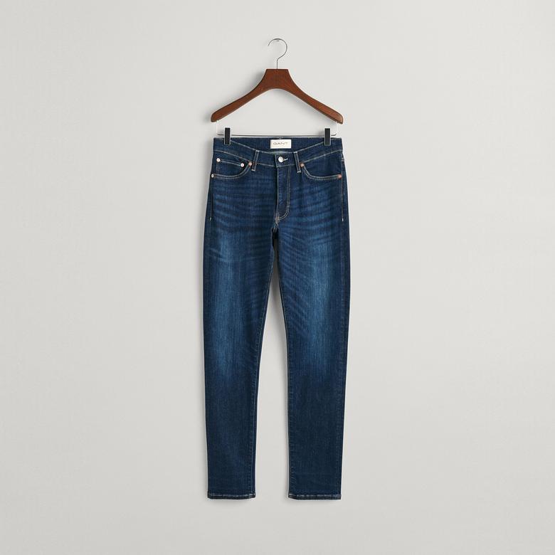 GANT Erkek Lacivert Extra Slim Fit Active Recover Jean