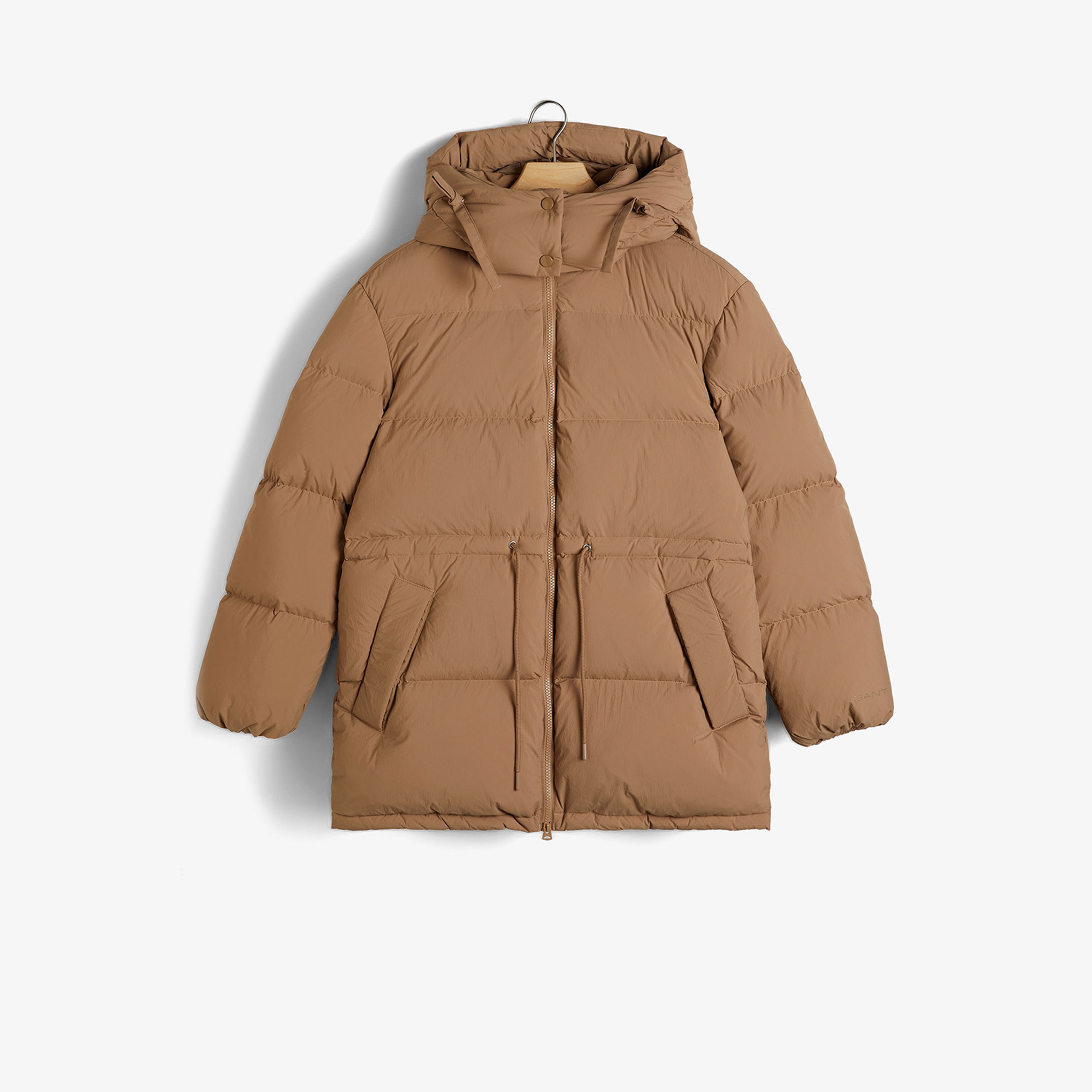 GANT Kadın Kahverengi Kapüşonlu Kapitone Mont