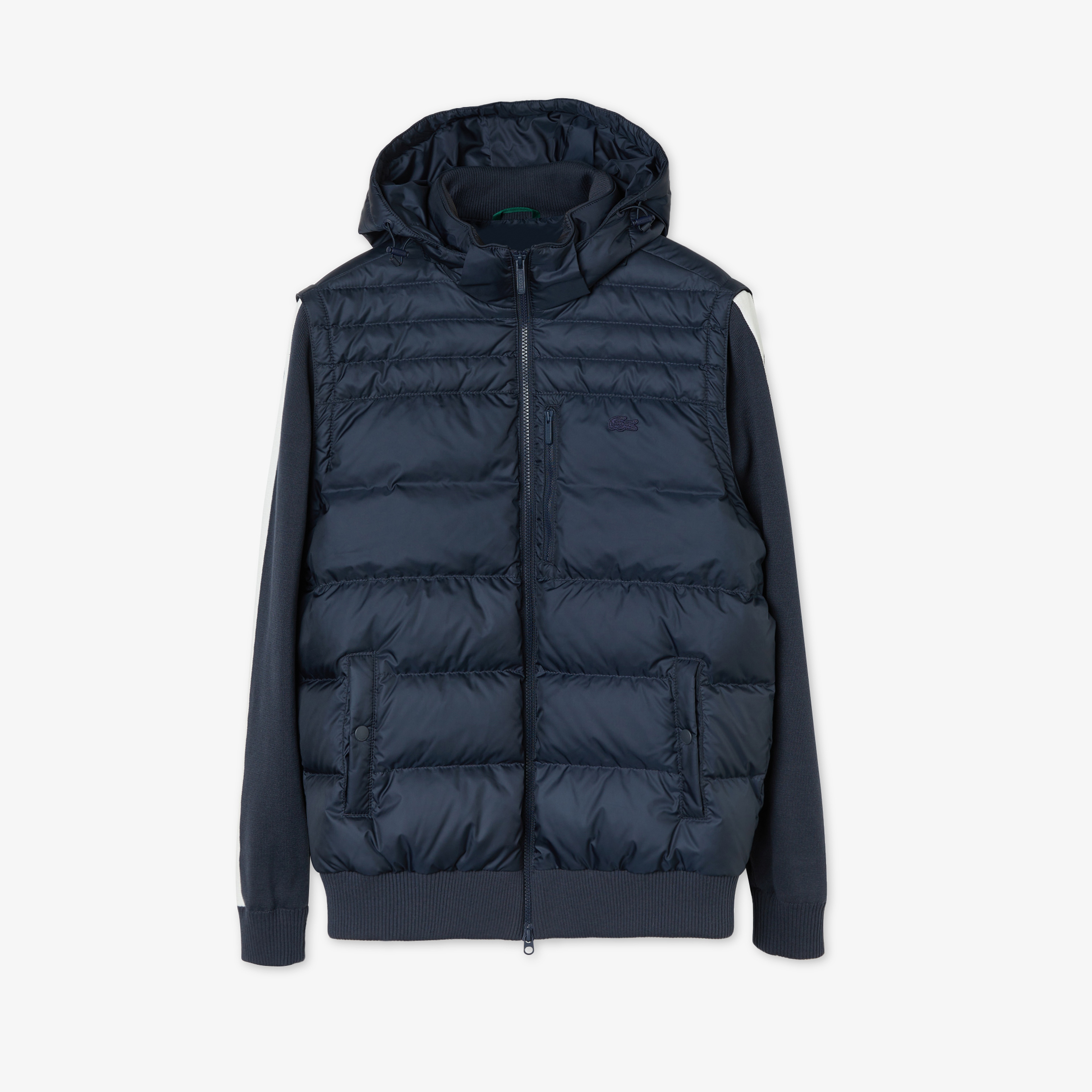 Lacoste Erkek Kapüşonlu Kapitone Lacivert Mont