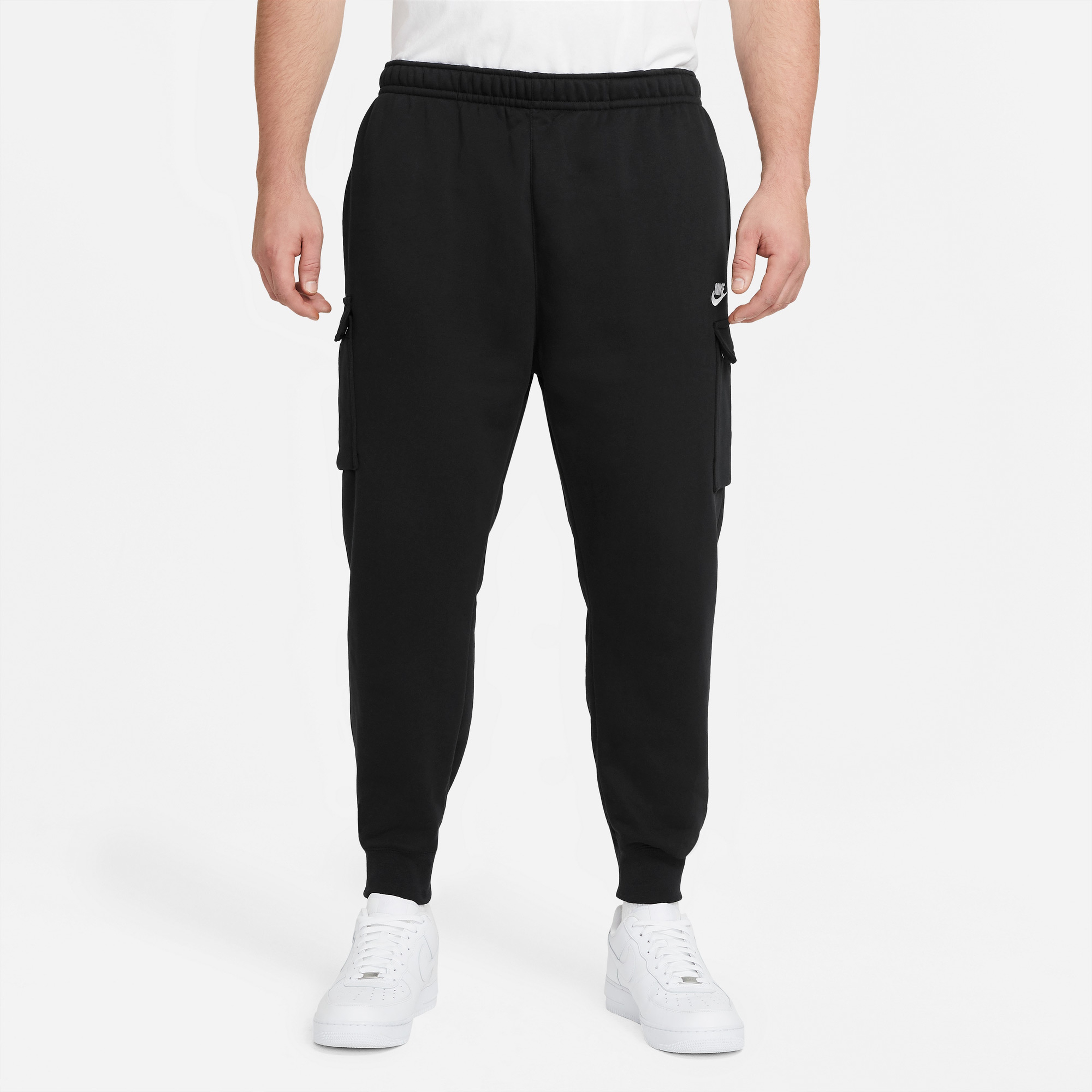 Nike Club Fleece Cargo Trousers Erkek Siyah Eşofman Altı