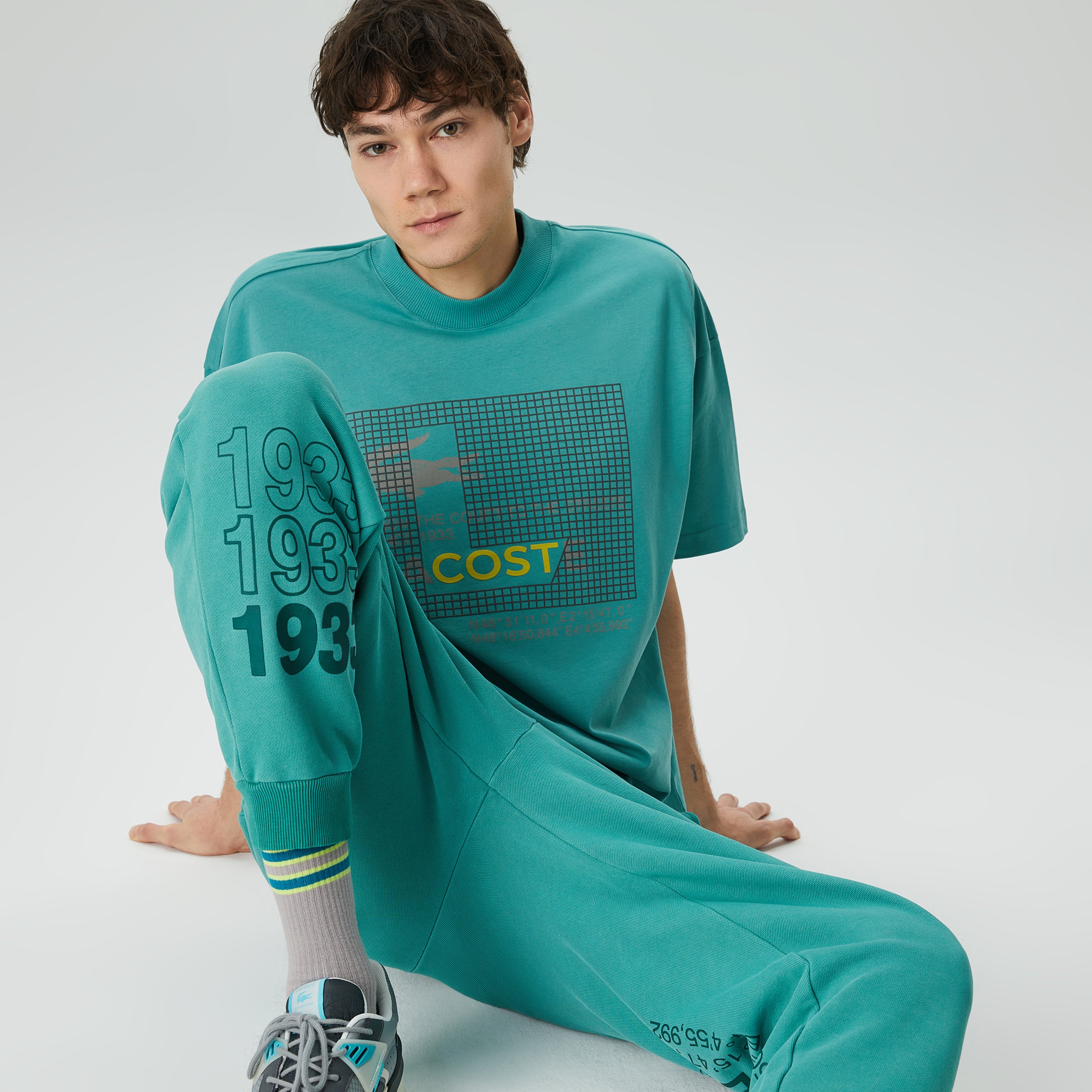 Lacoste House of SuperStep X Lacoste Erkek Yeşil T-Shirt