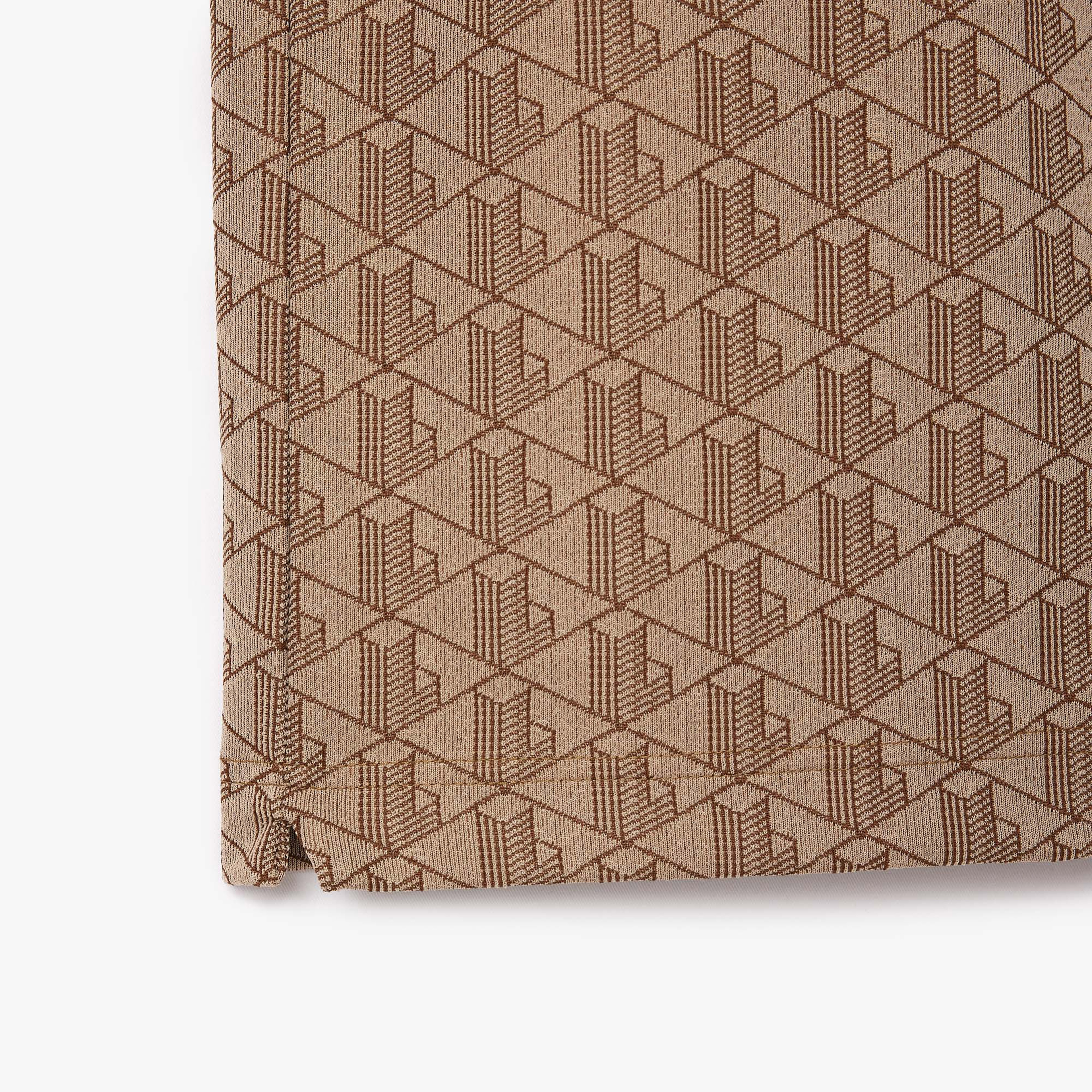 Monogram Erkek Classic Fit Kahverengi Polo