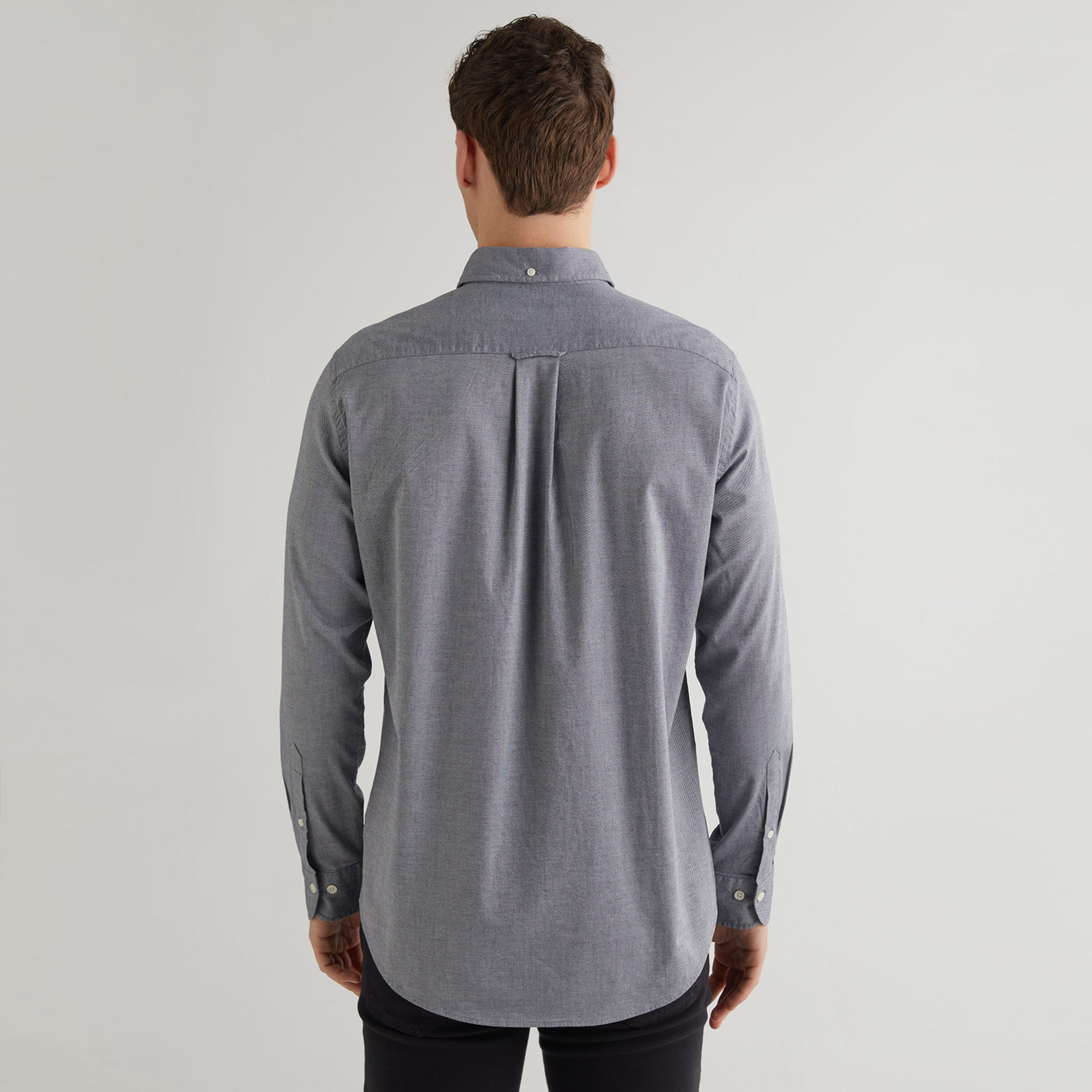 GANT Erkek Gri Regular Fit Düğmeli Yaka Gömlek