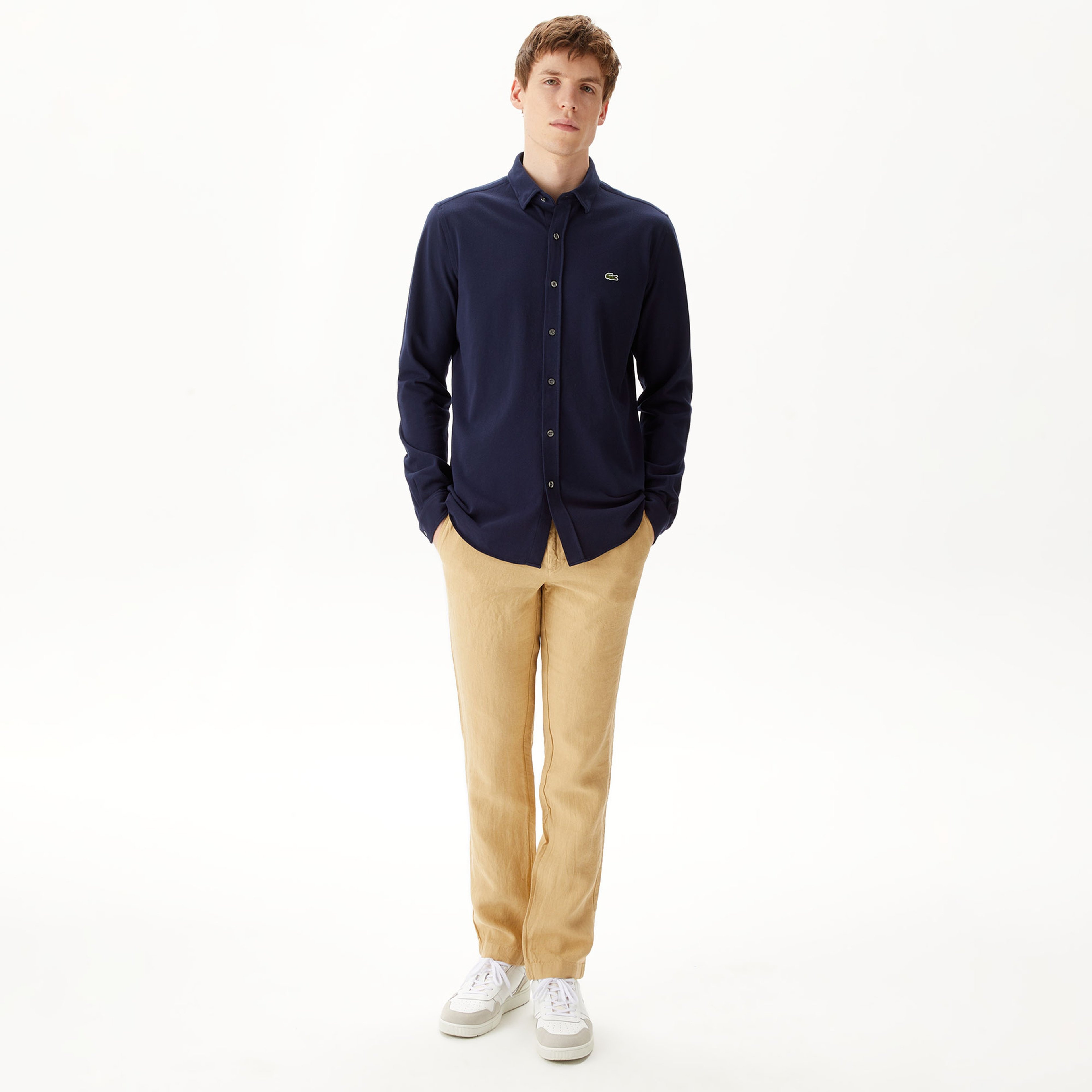 Erkek Slim Fit Lacivert Gömlek