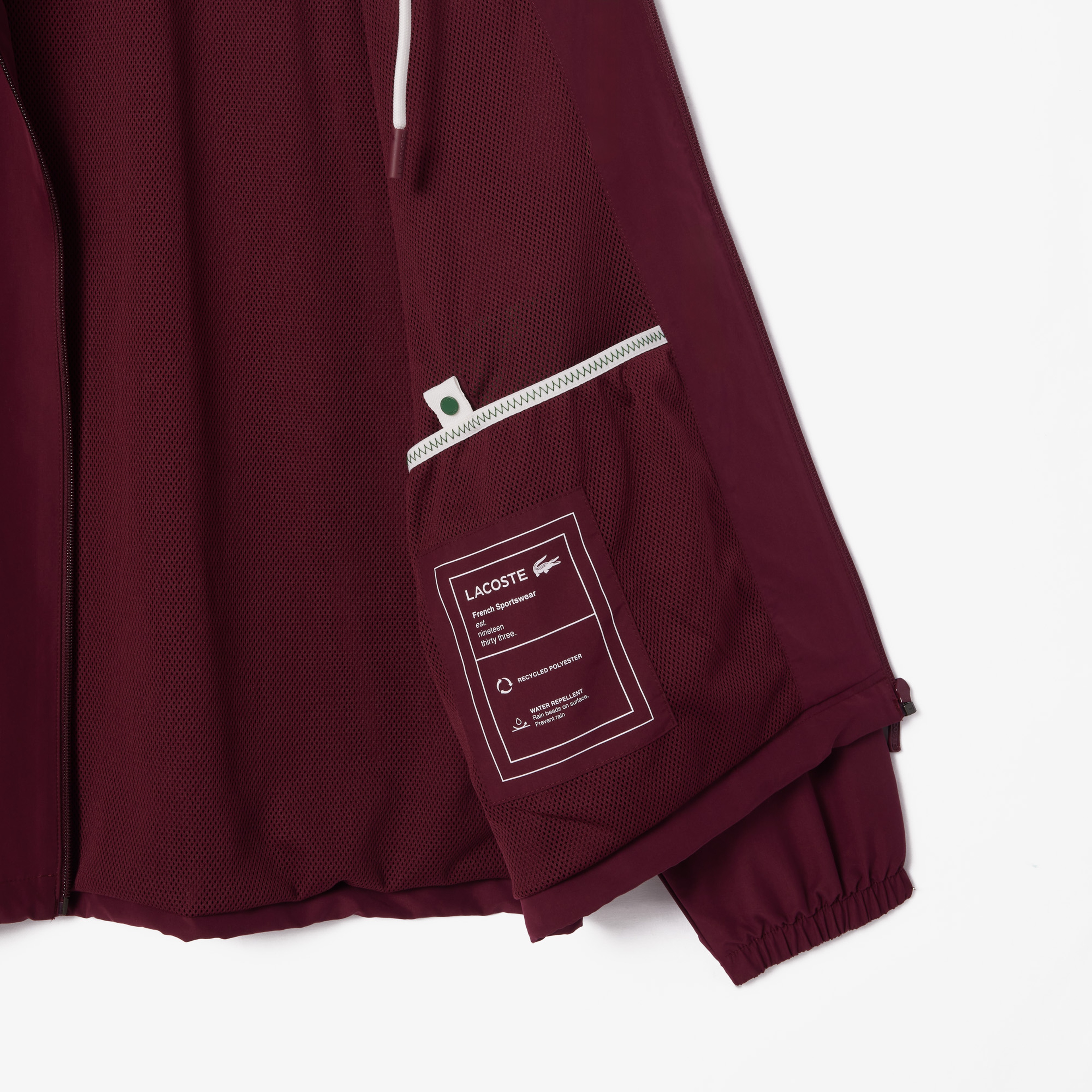 Erkek Kapüşonlu Bordo Ceket