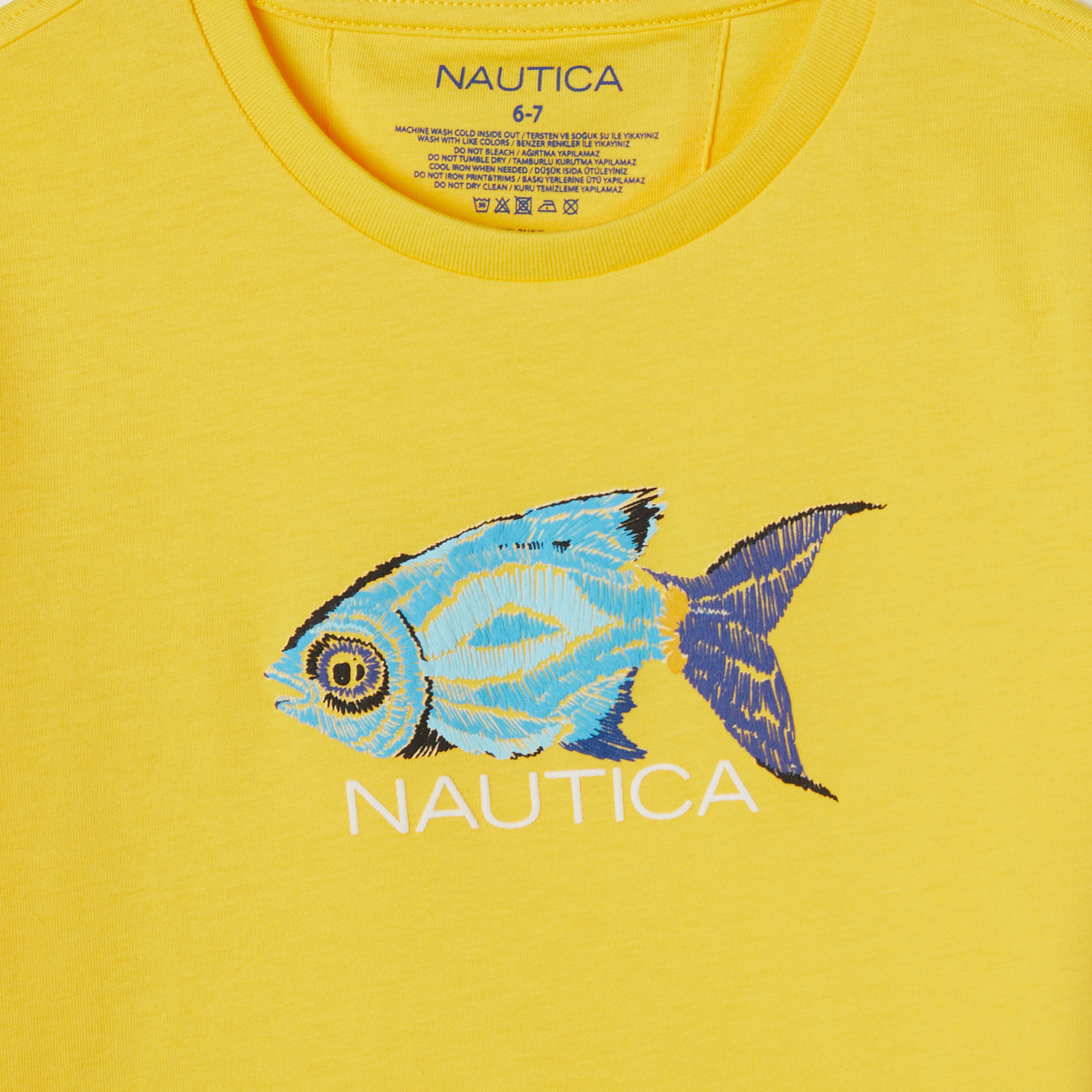 Nautica Erkek Çocuk Sarı Standart Fit T-Shirt