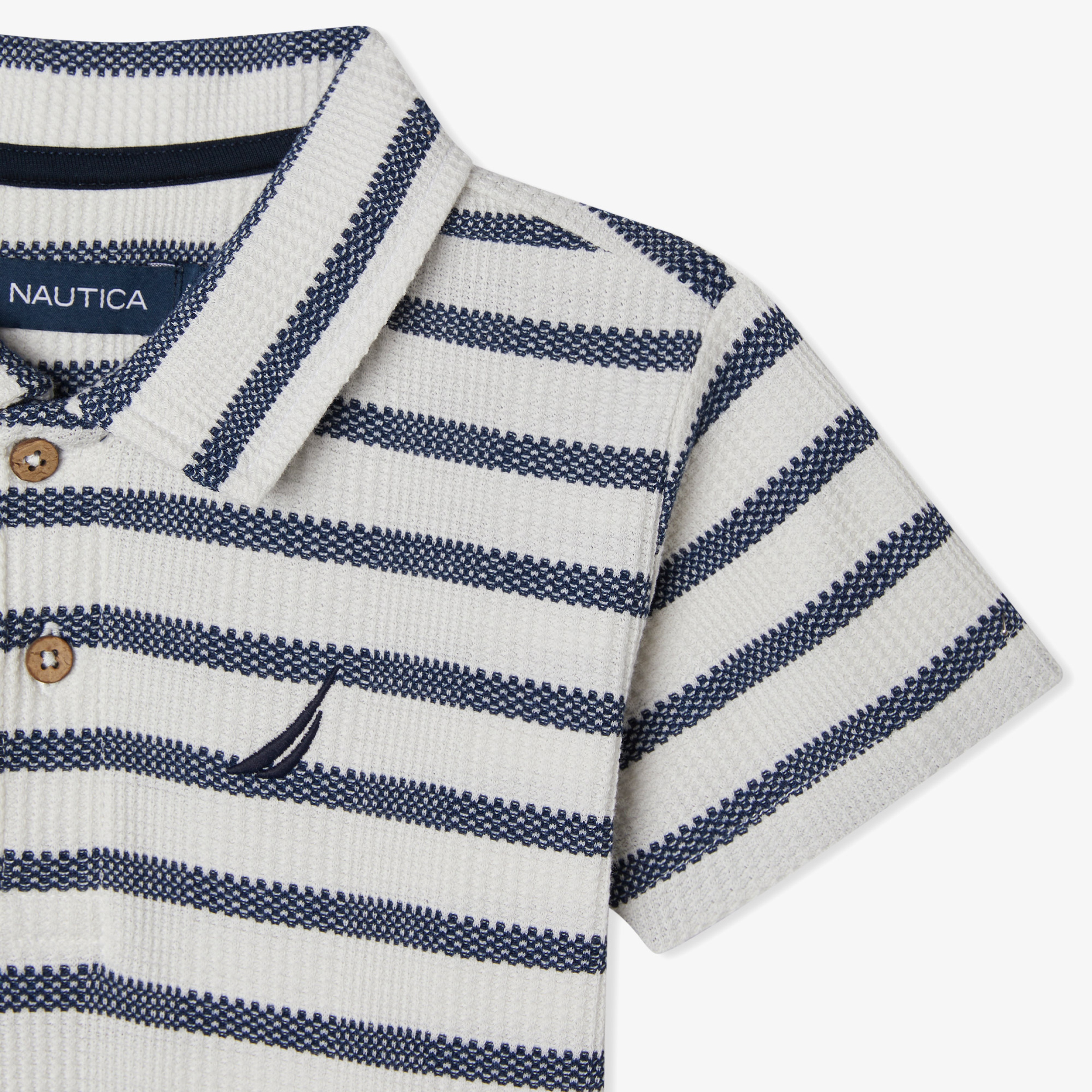 Nautica Erkek Çocuk Lacivert Kısa Kollu Çizgili Polo