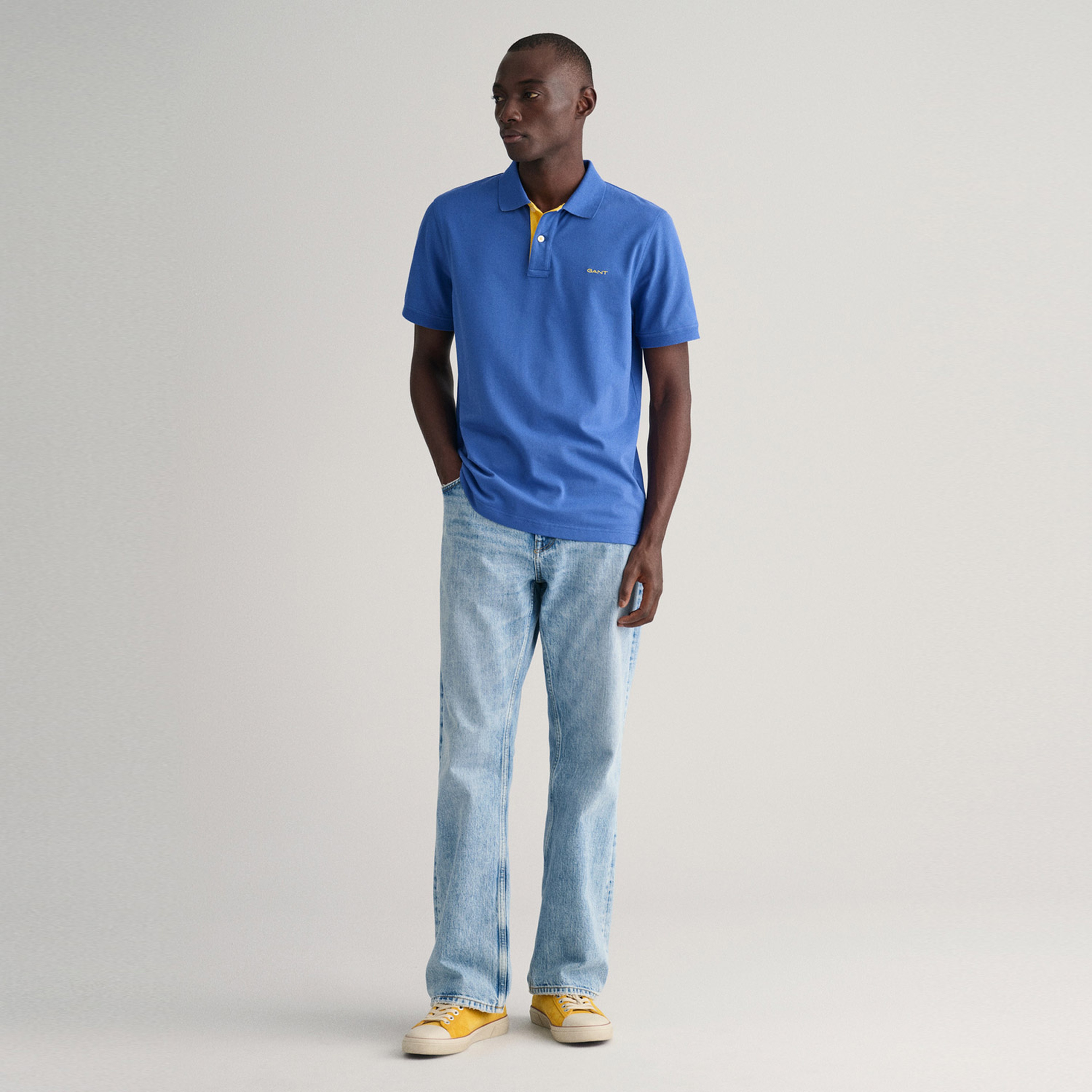 GANT Erkek Mavi Regular Fit Polo
