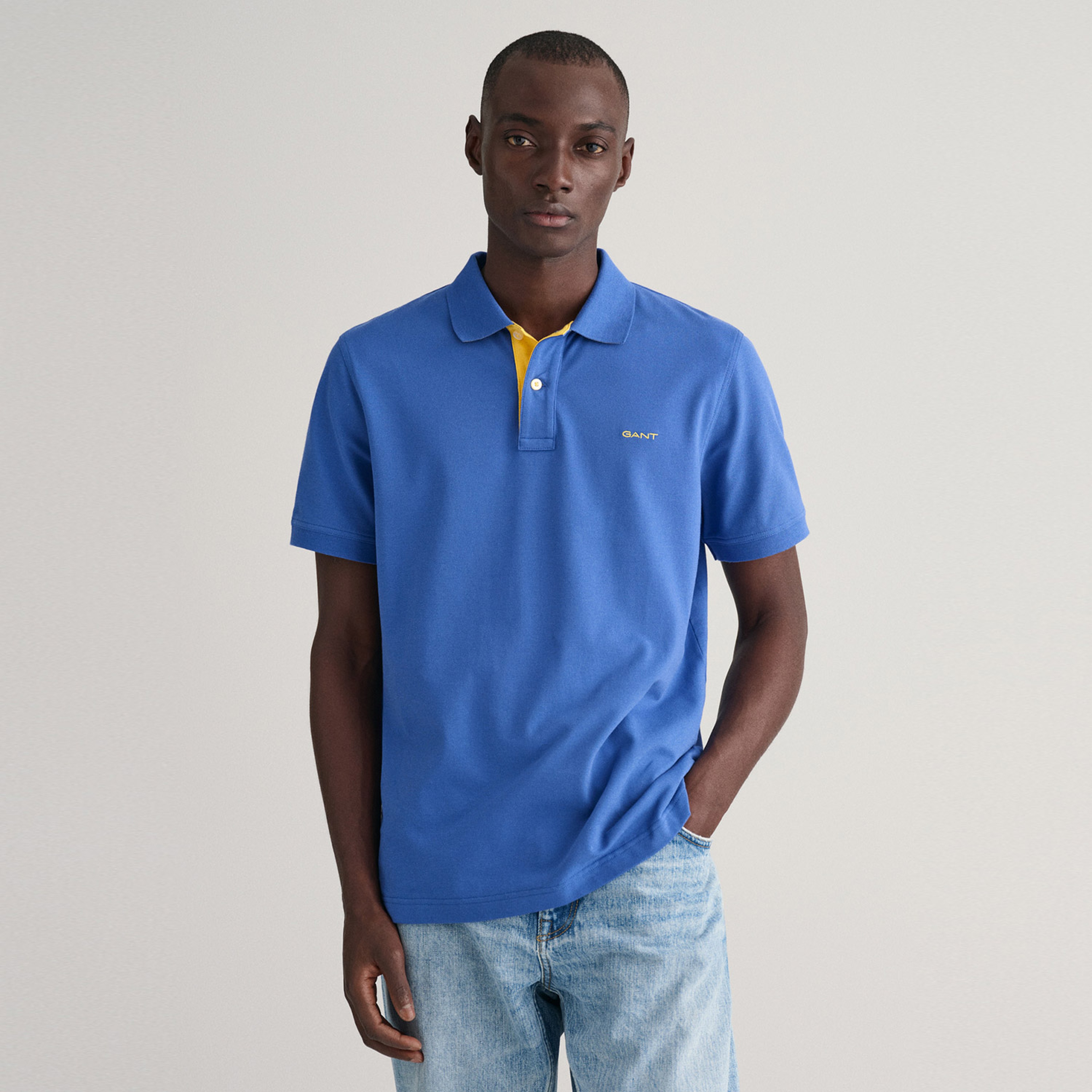 GANT Erkek Mavi Regular Fit Polo