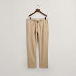 GANT Erkek Bej Relaxed Fit Keten Pantolon