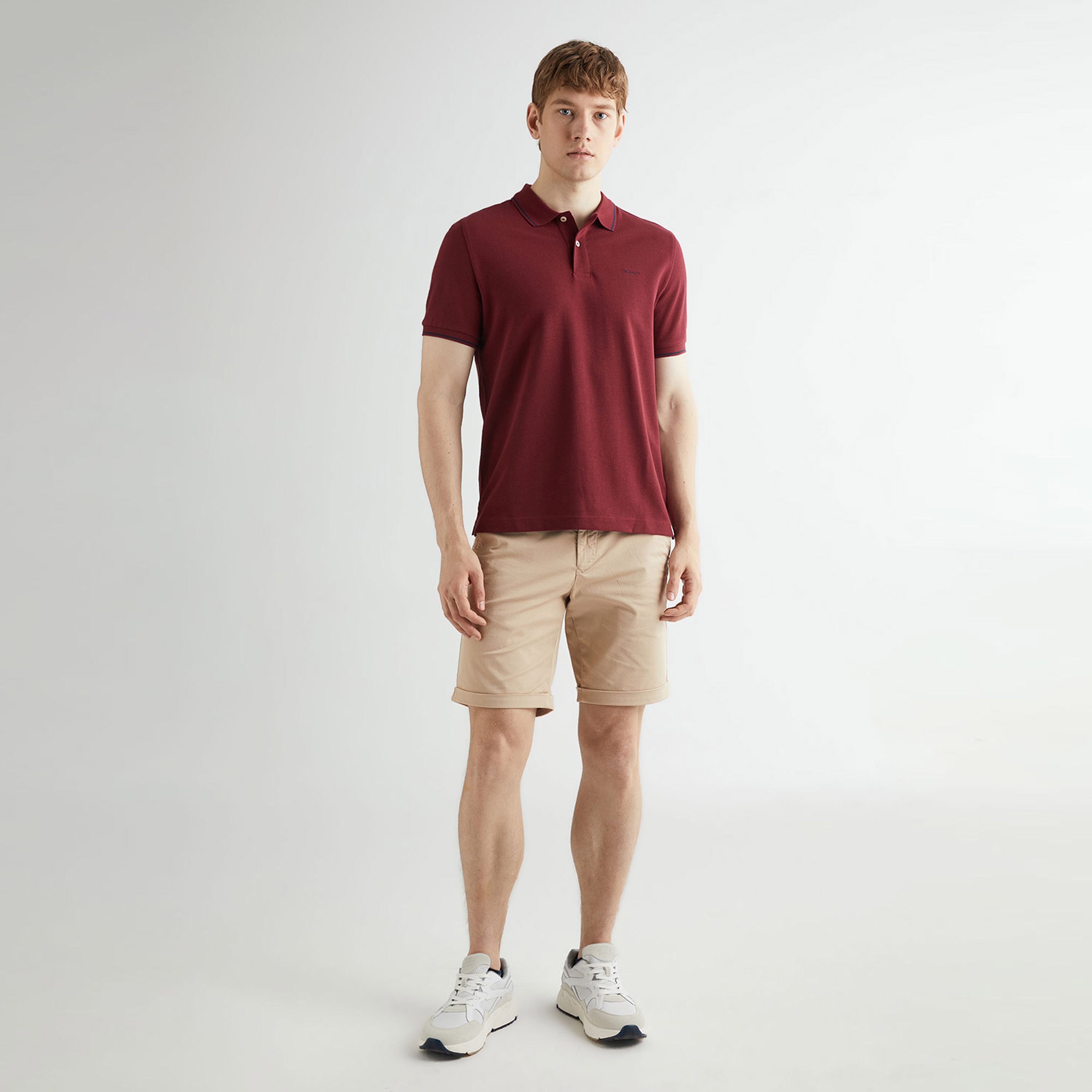 GANT Erkek Bordo Regular Fit Polo