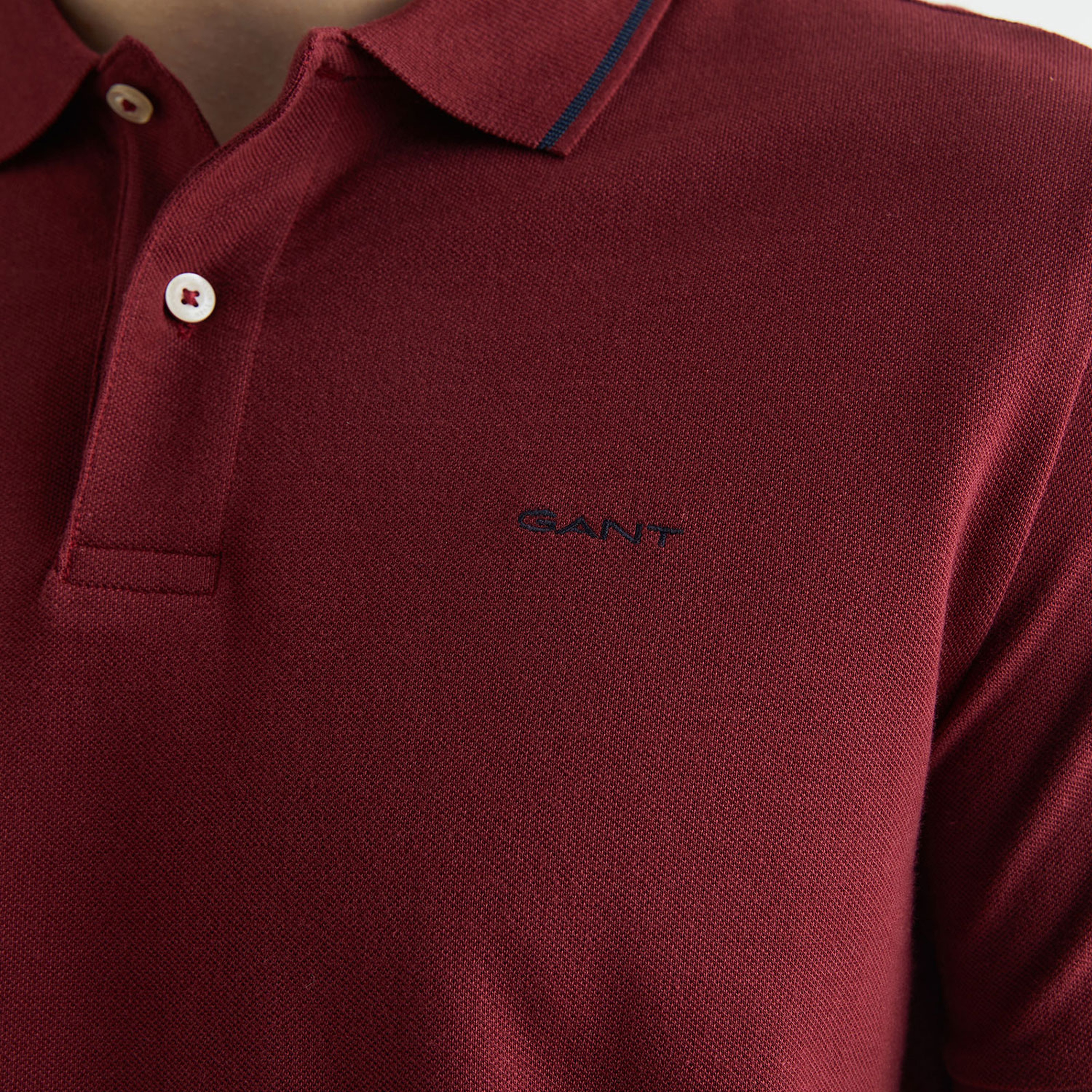 GANT Erkek Bordo Regular Fit Polo