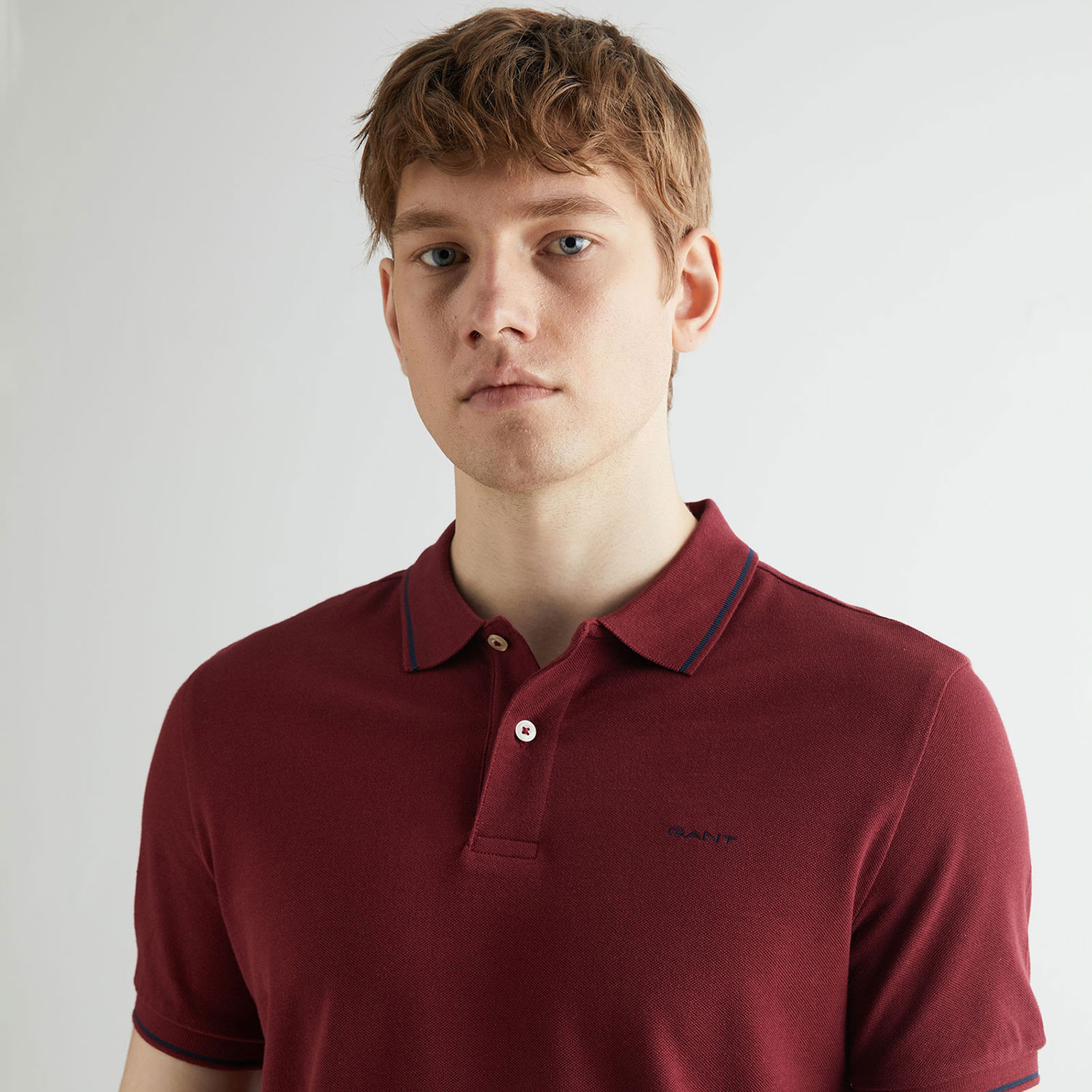 GANT Erkek Bordo Regular Fit Polo