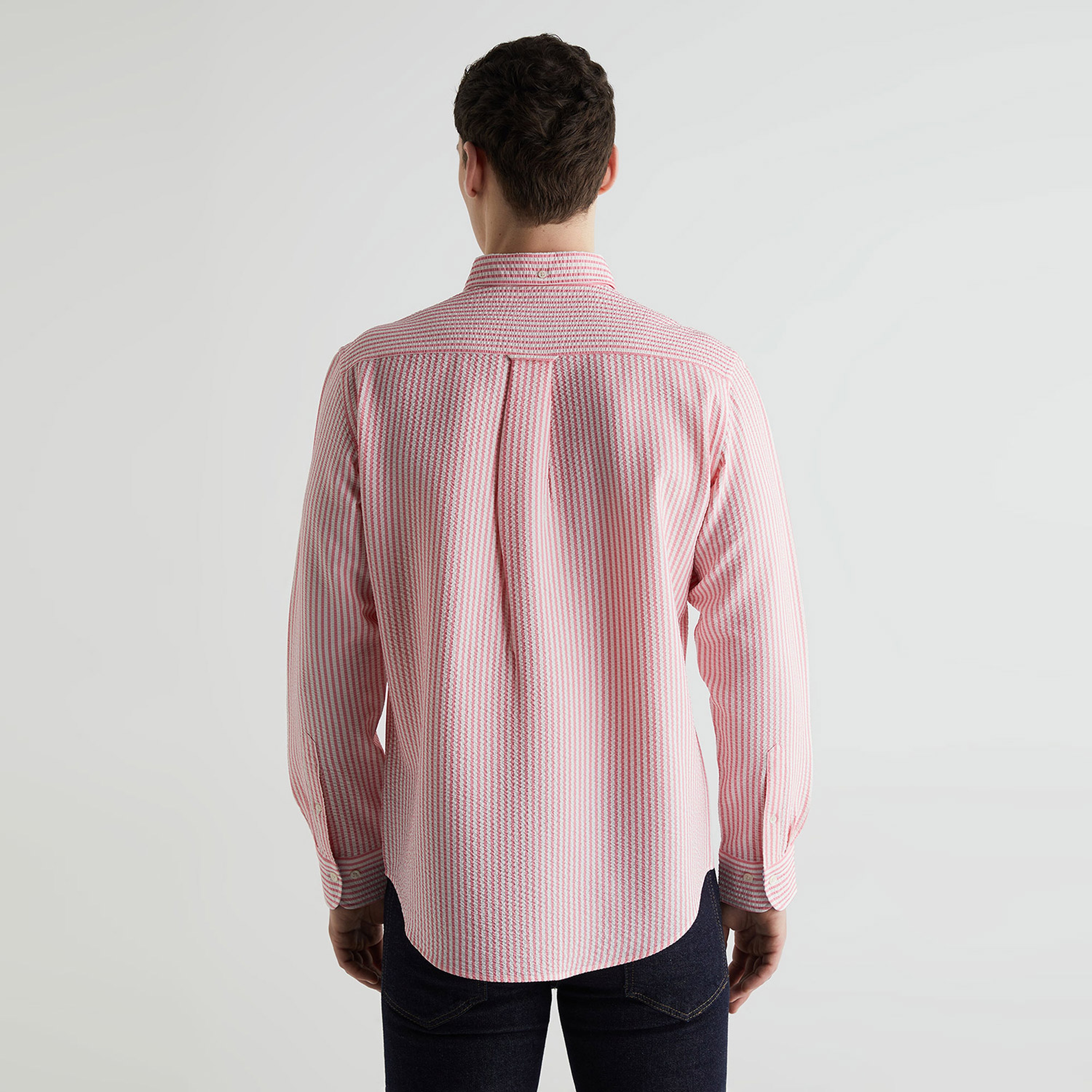 GANT Erkek Pembe Regular Fit Klasik Yaka Çizgili Gömlek