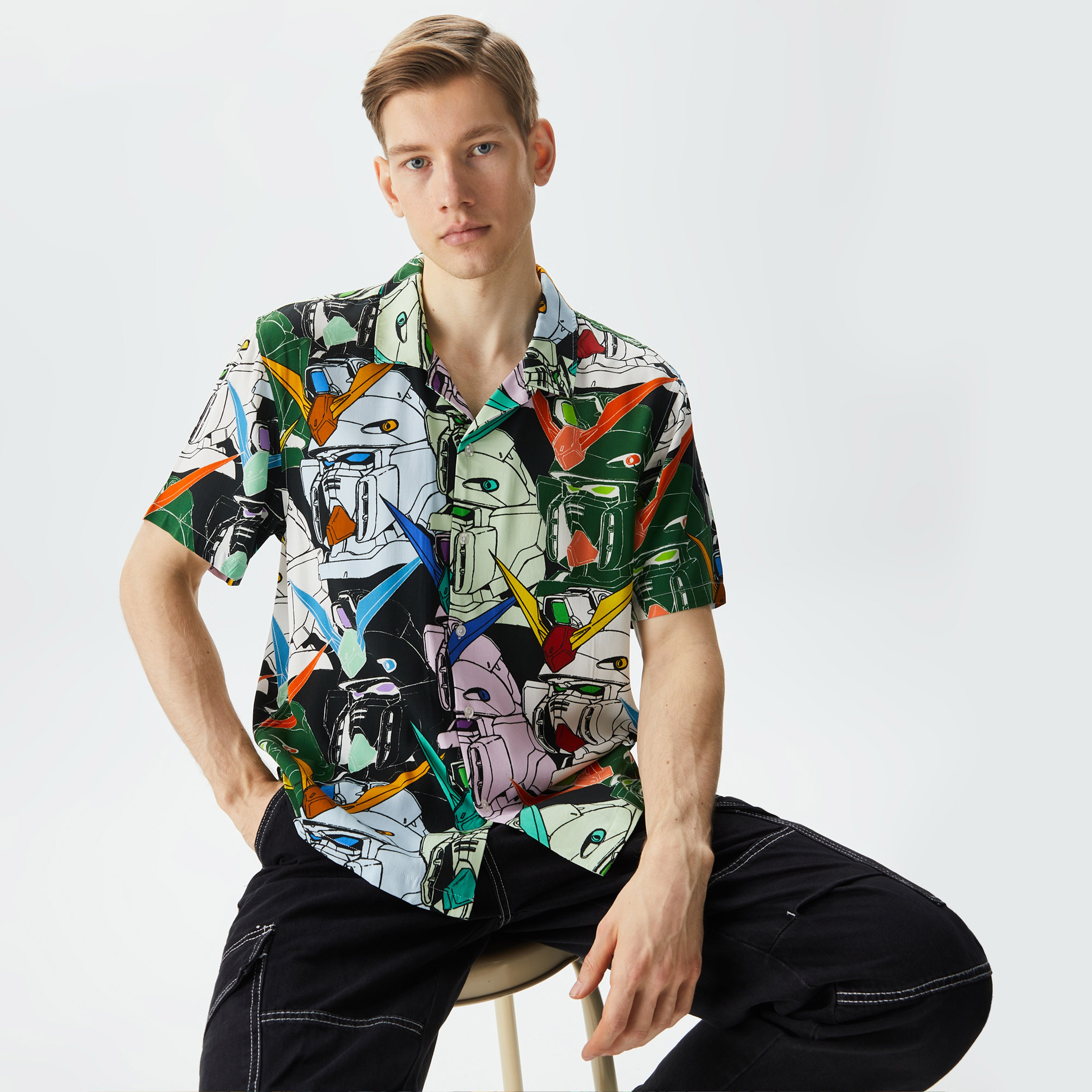 HUF Gundam Heads Resort Shirt Erkek Renkli Gömlek