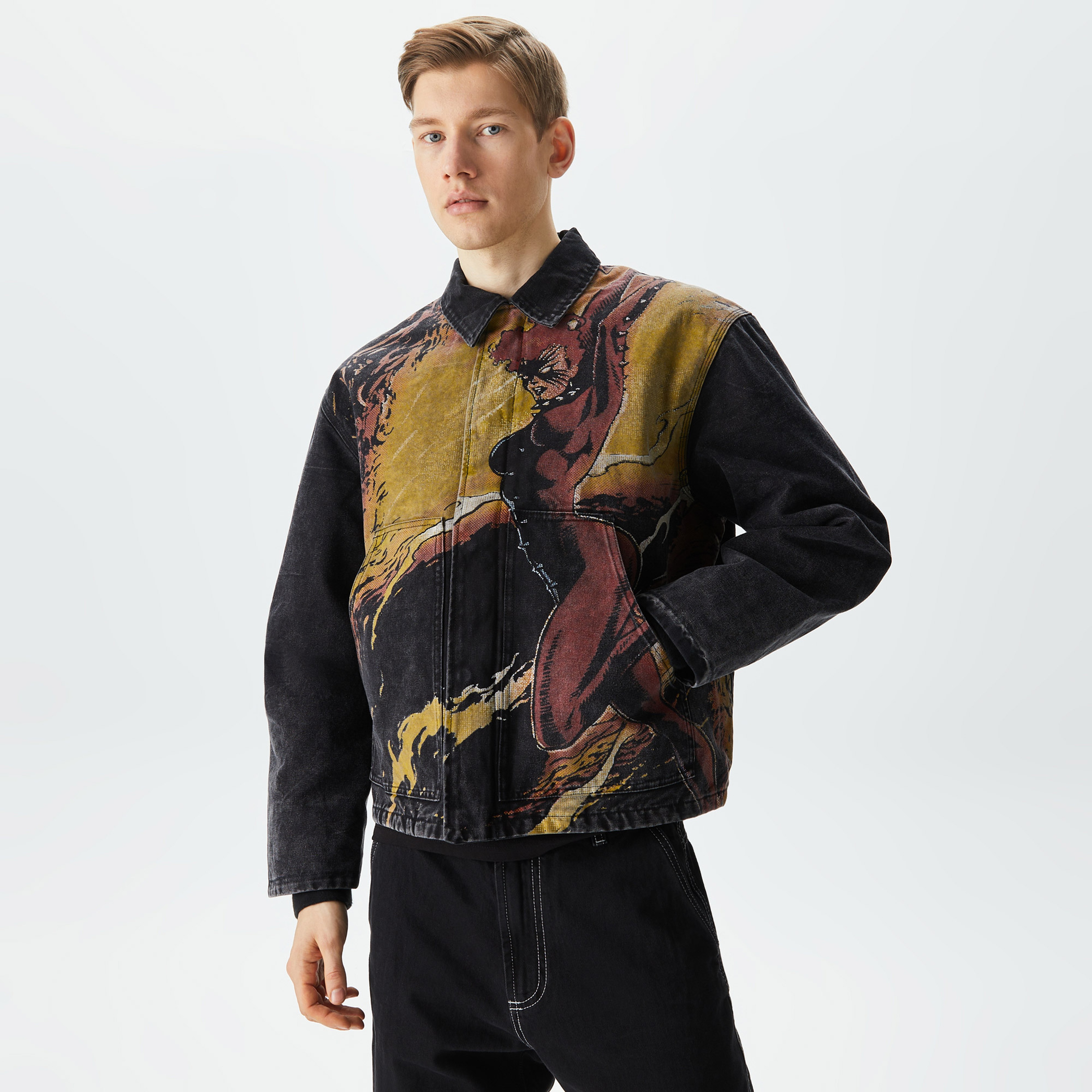 HUF Dark Phoenix Work Erkek Siyah Ceket