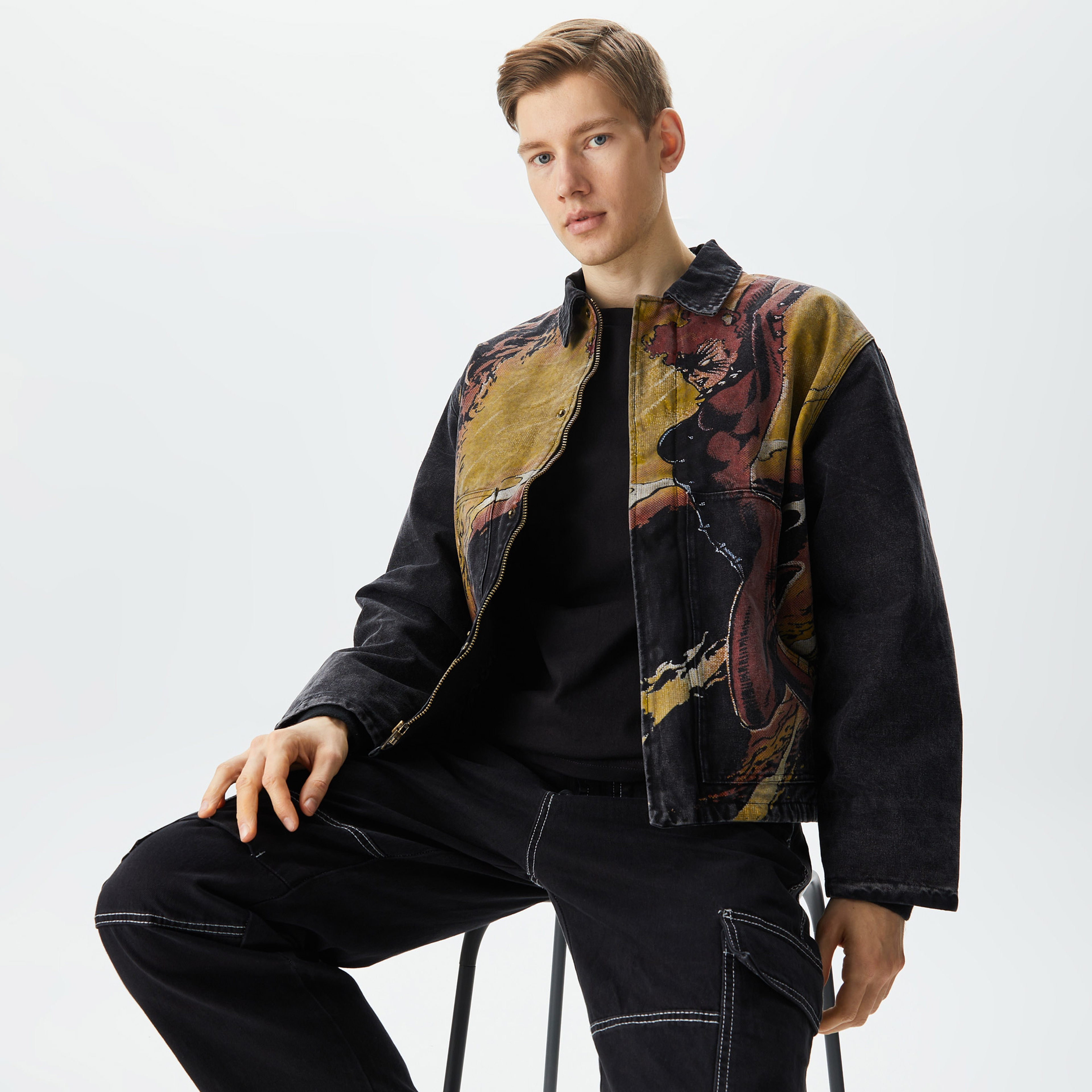 HUF Dark Phoenix Work Erkek Siyah Ceket