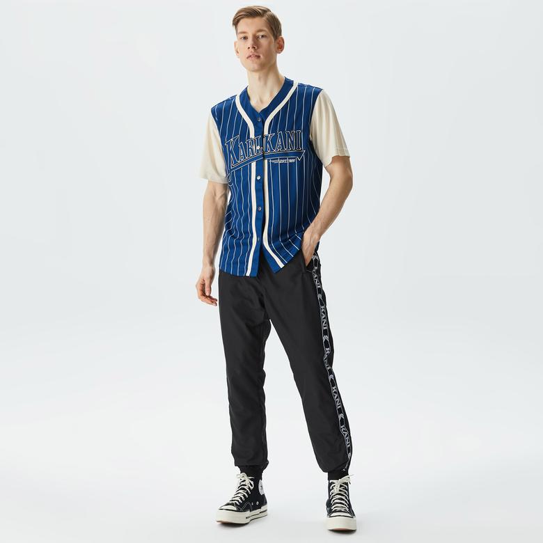 Karl Kani Trekking Block Pinstripe Baseball Erkek Mavi Gömlek
