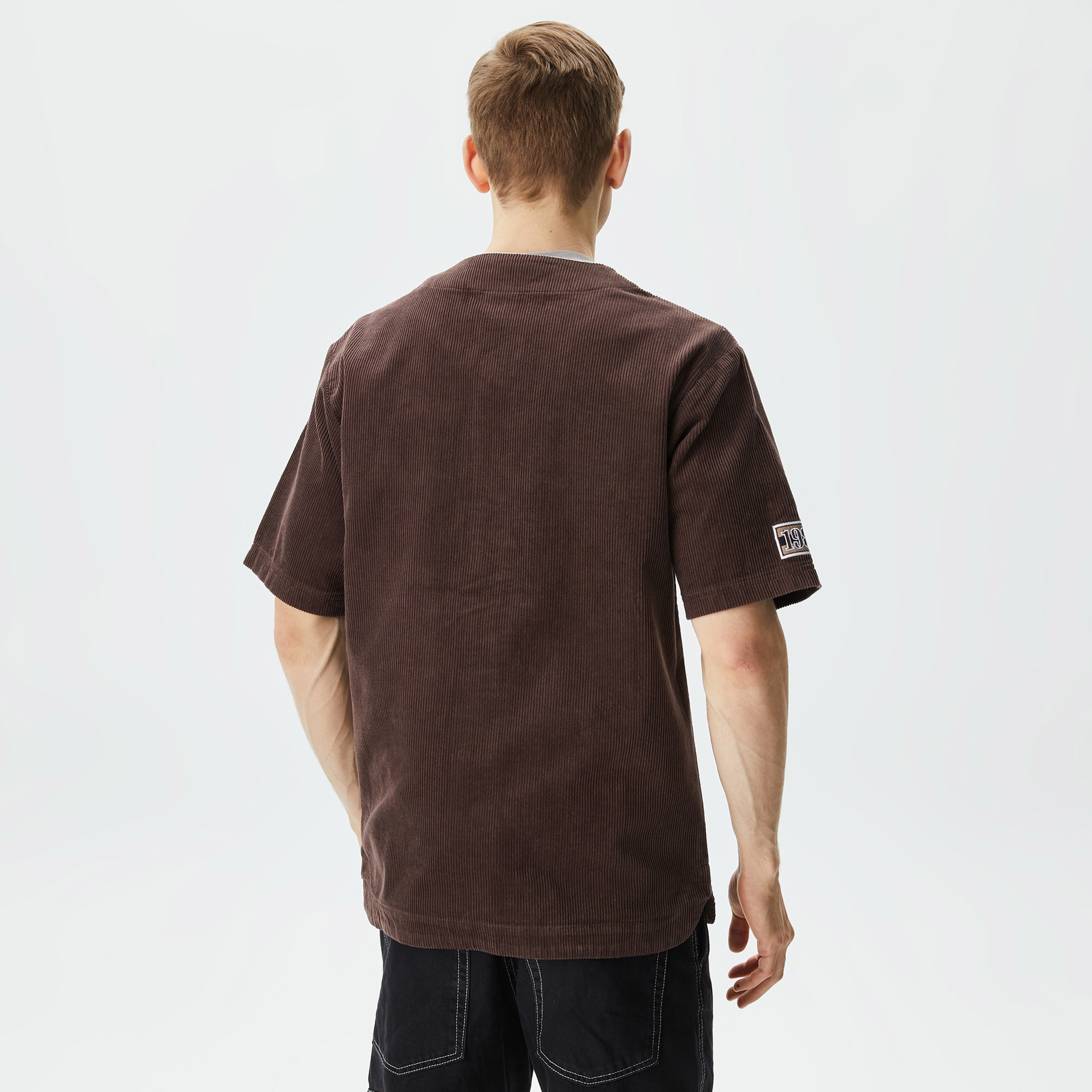 Karl Kani Woven Retro Corduroy Baseball Erkek Kahverengi Gömlek