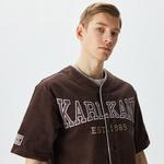 Karl Kani Woven Retro Corduroy Baseball Erkek Kahverengi Gömlek