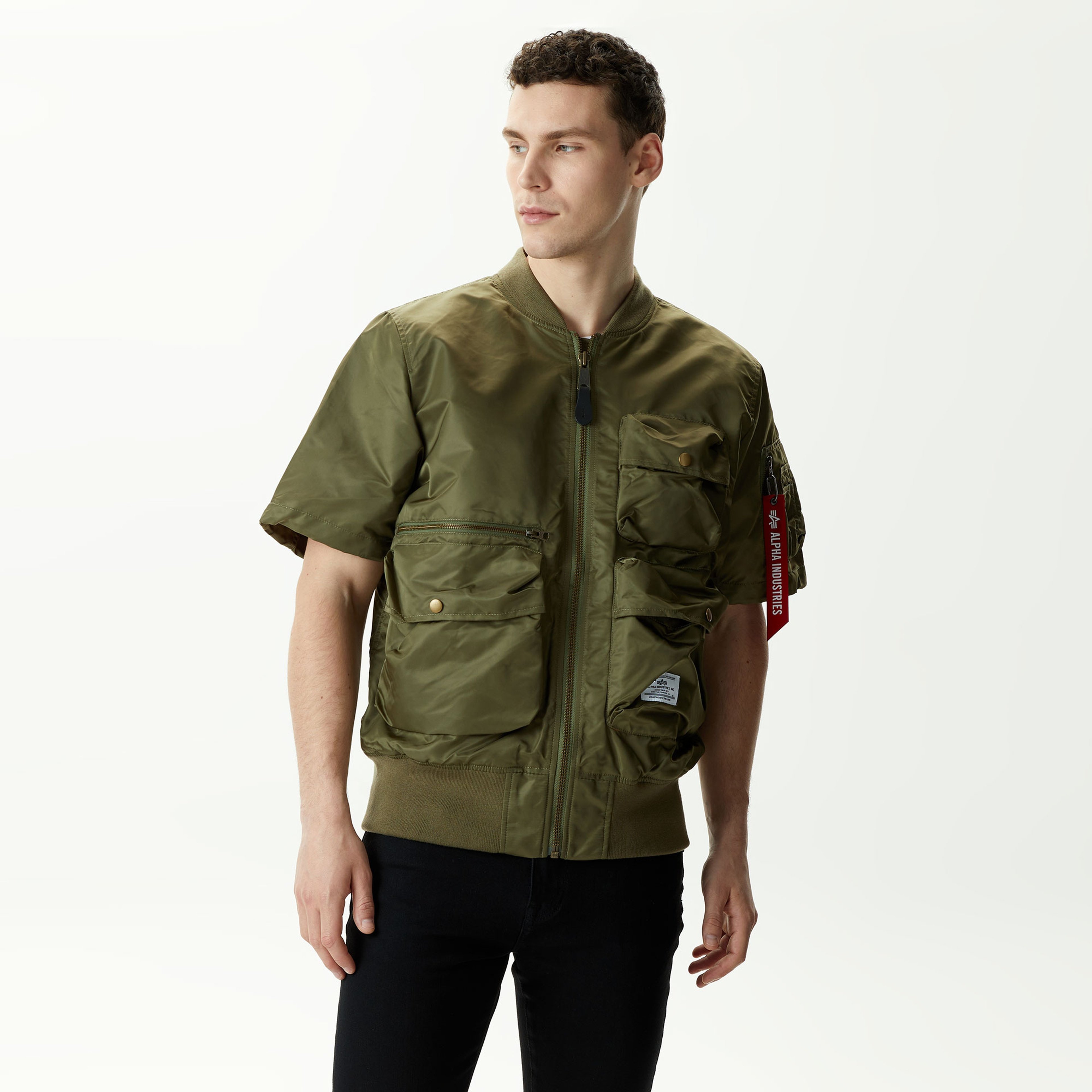 Alpha Industries L-2B Sleeve Flight Unisex Yeşil Ceket