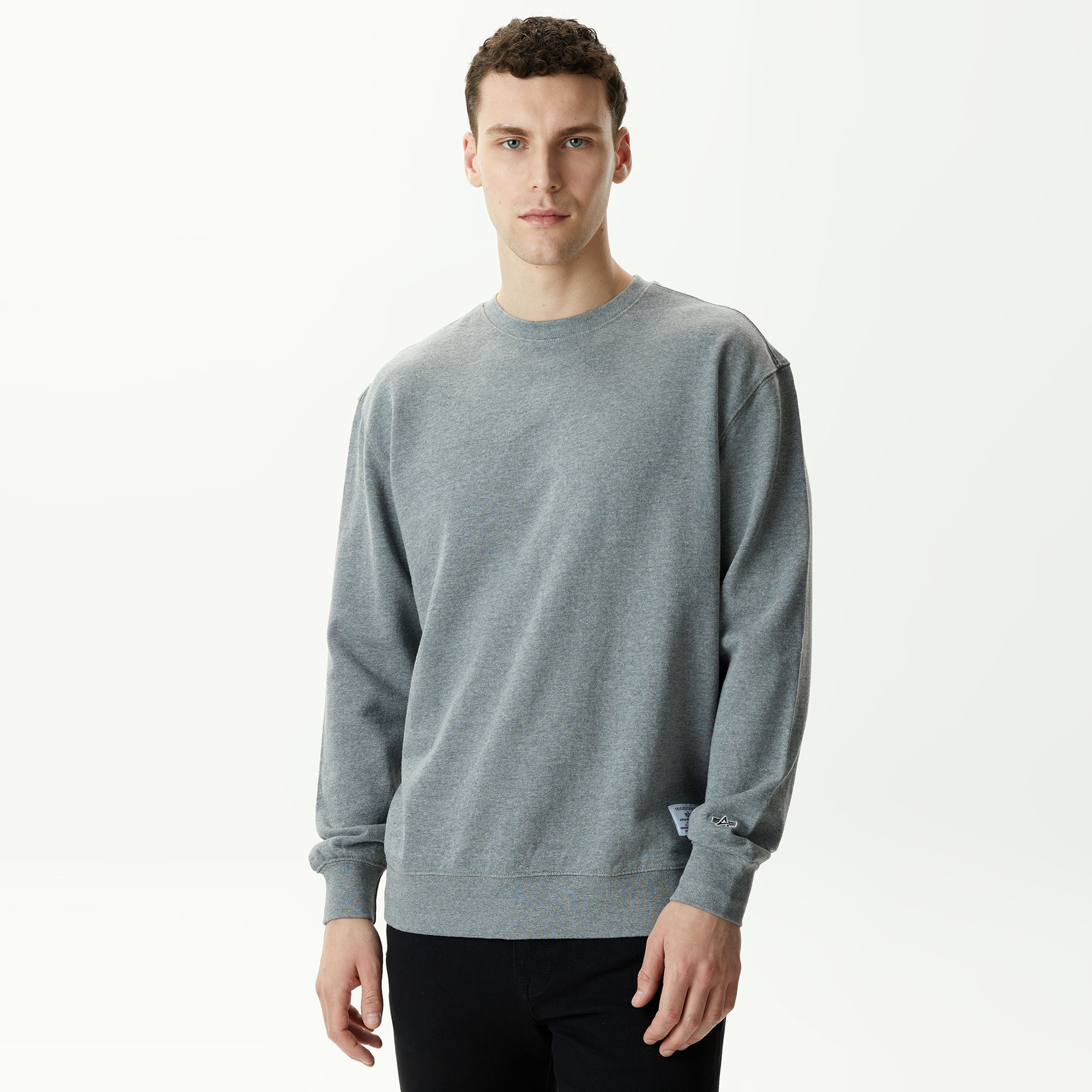 Alpha Industries Essential French Unisex Gri Sweatshirt