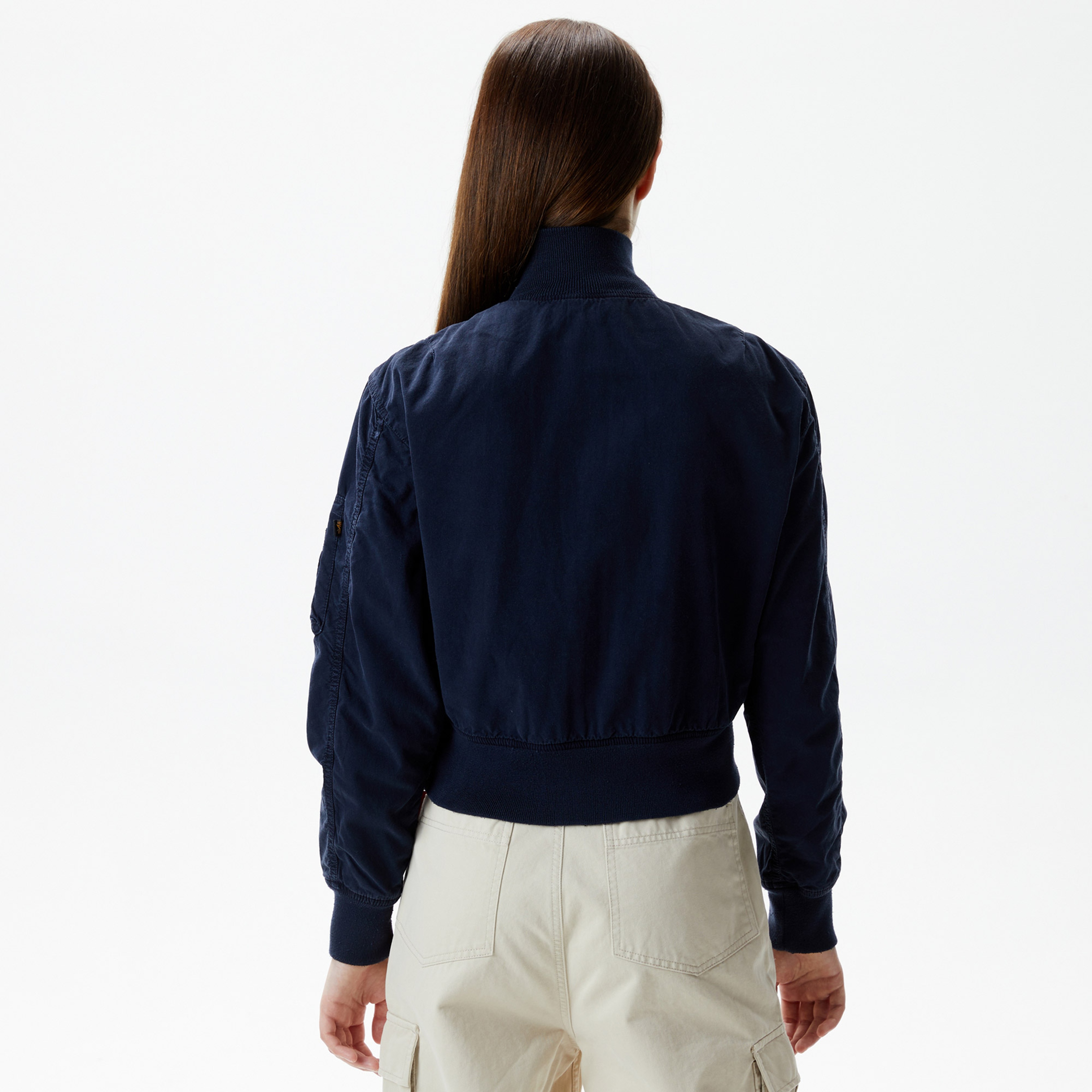 Alpha Industries Us Navy Cropped Deck Hooked Mod Kadın Mavi Ceket