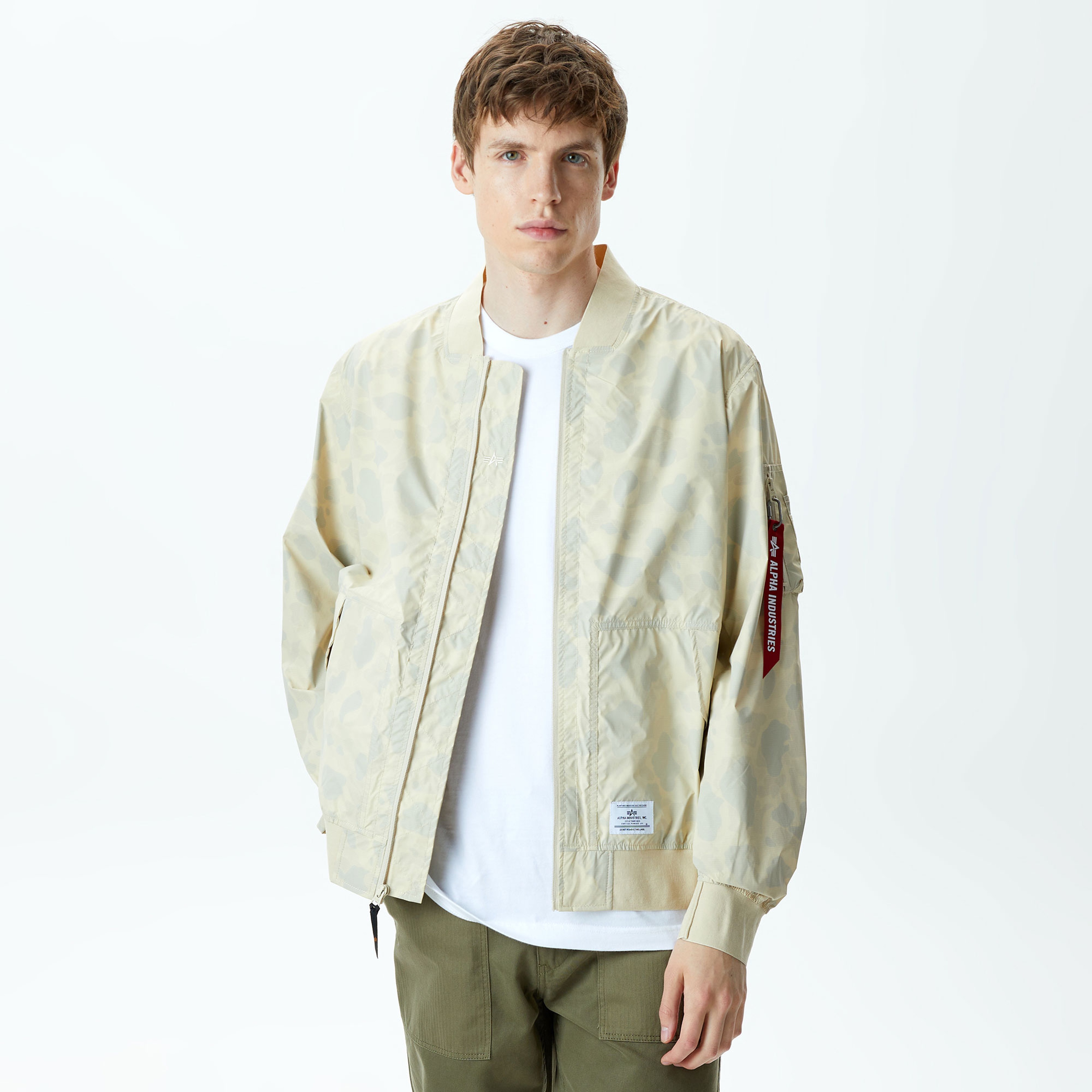 Alpha Industries L-2B Packaway Flight Erkek Krem Ceket