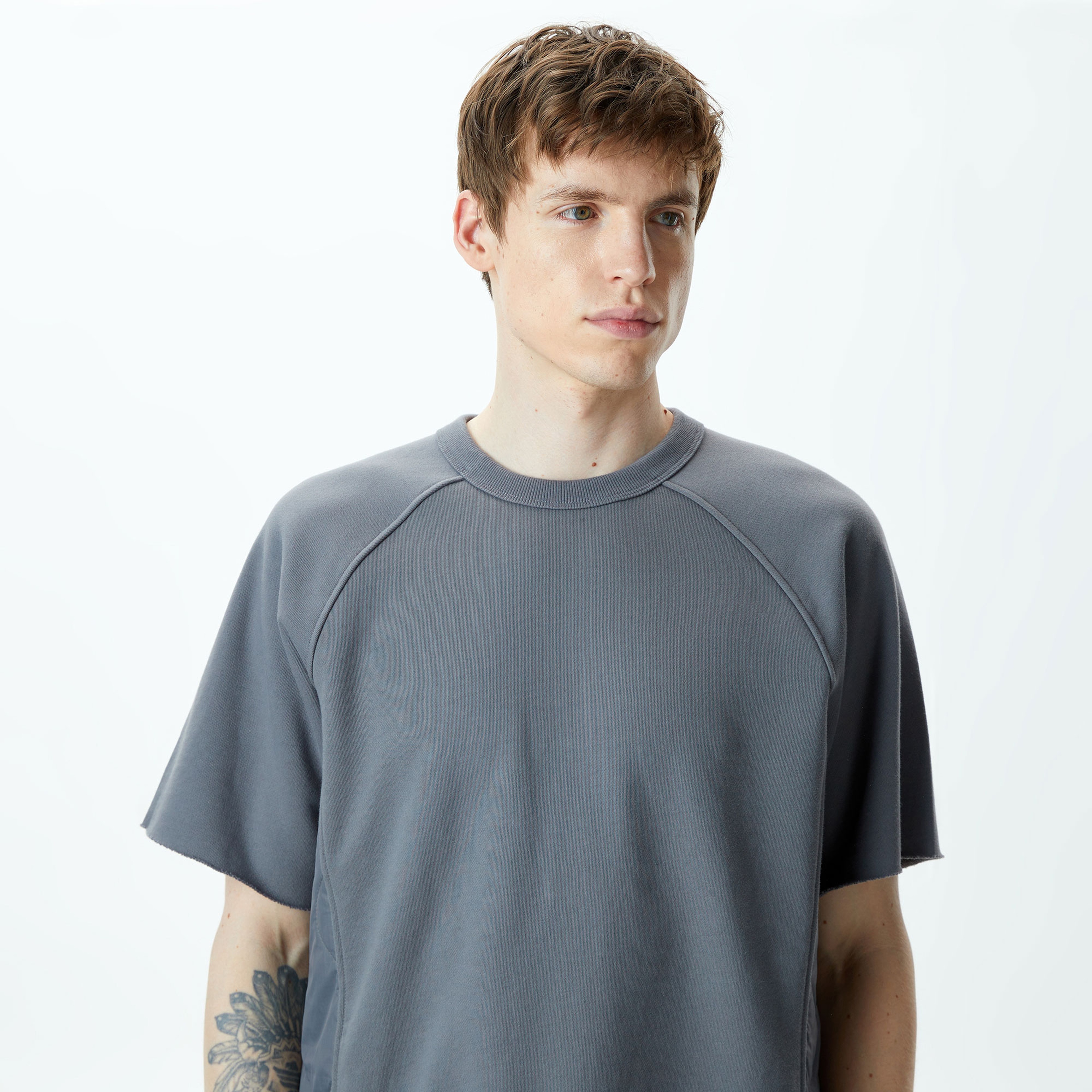 Alpha Industries Sleeve Erkek Gri Sweatshirt