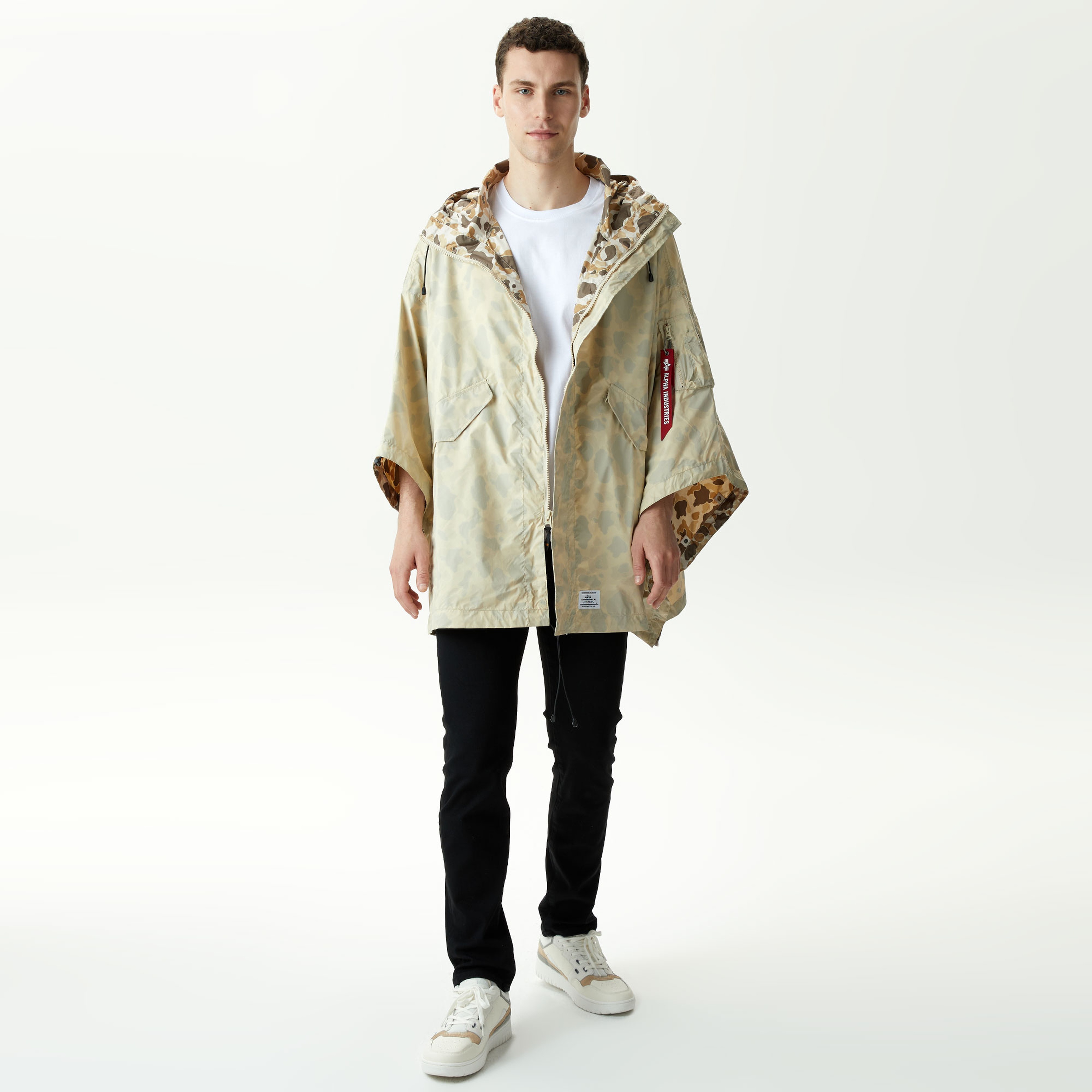 Alpha Industries Packaway Poncho Erkek Krem Yağmurluk