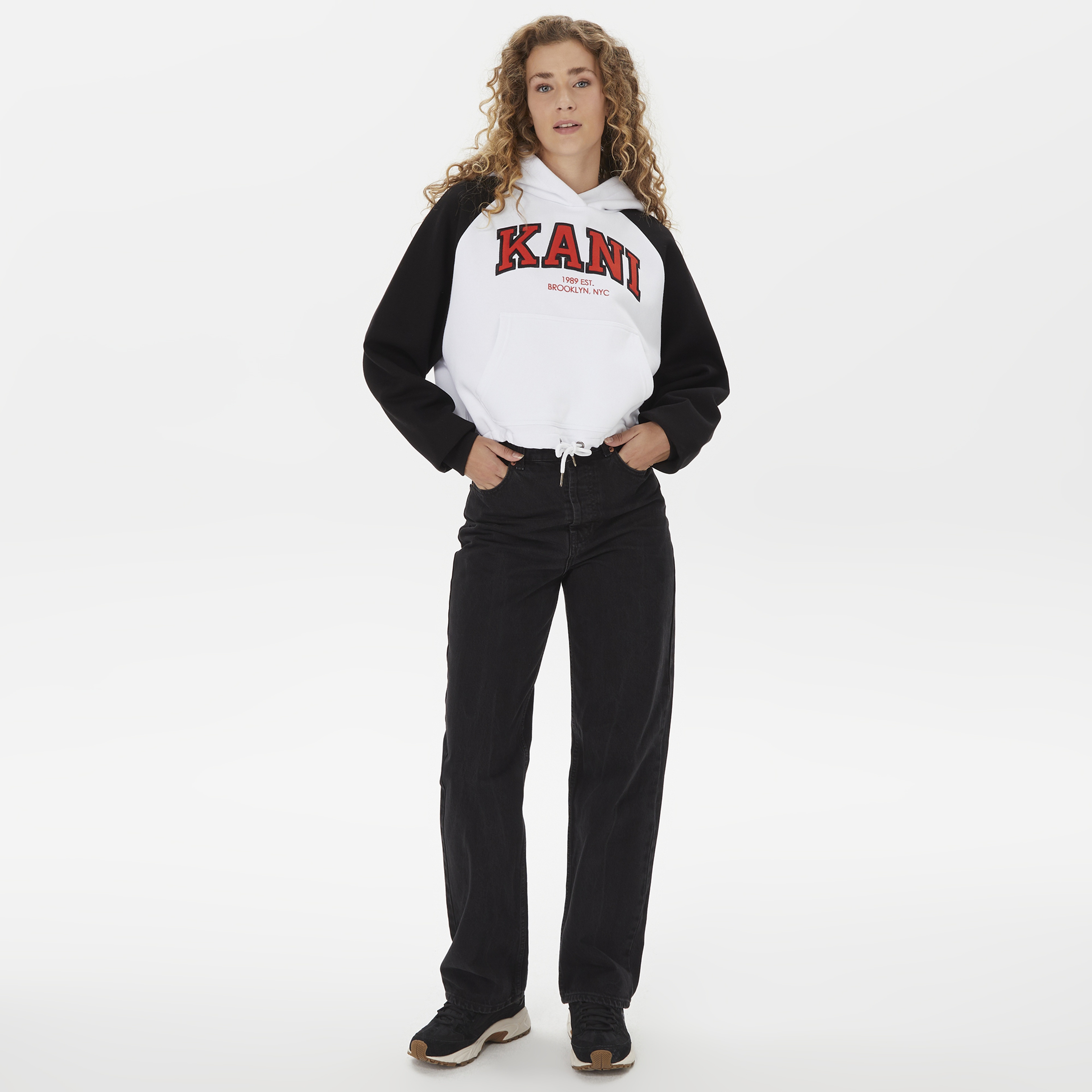 Karl Kani Classic Kadın Beyaz Hoodie