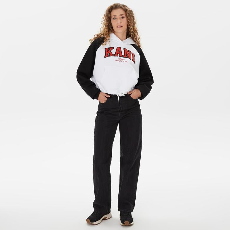Karl Kani Classic Kadın Beyaz Hoodie