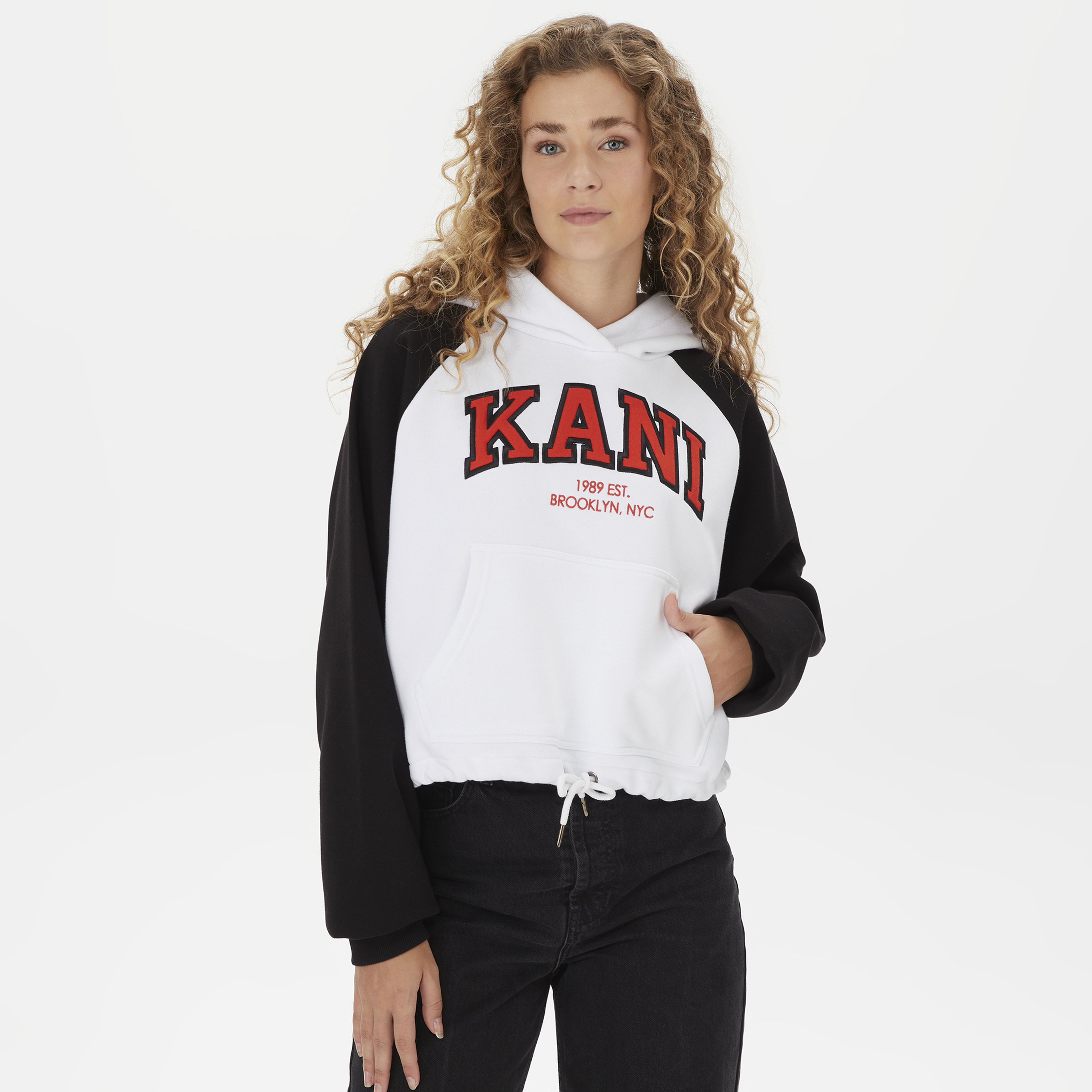 Karl Kani Classic Kadın Beyaz Hoodie