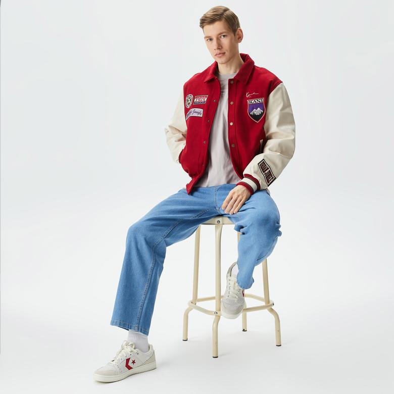 Karl Kani Chest Signature Block College Erkek Kırmızı Ceket